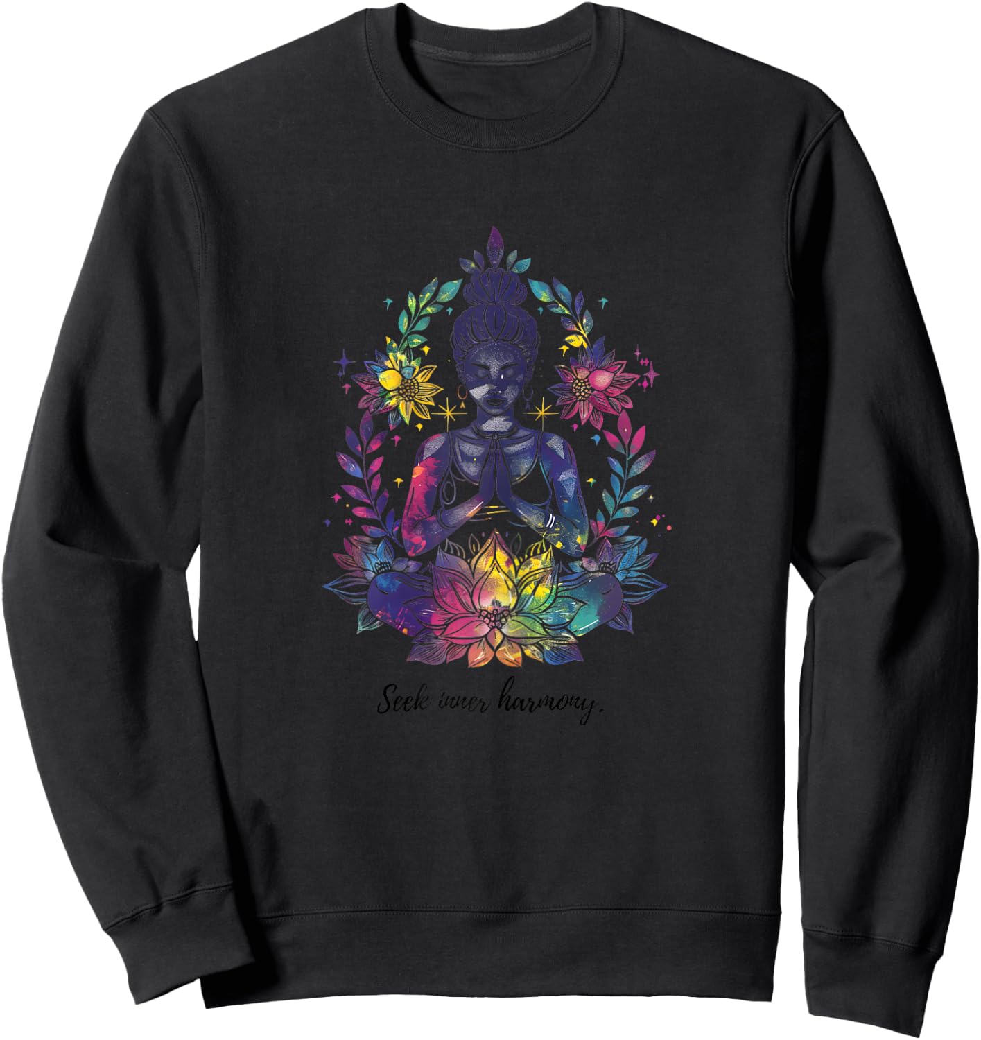 Embrace Serenity - Mindful Mantras & Zen Inspirations Sweatshirt - Sweatshirt | Black