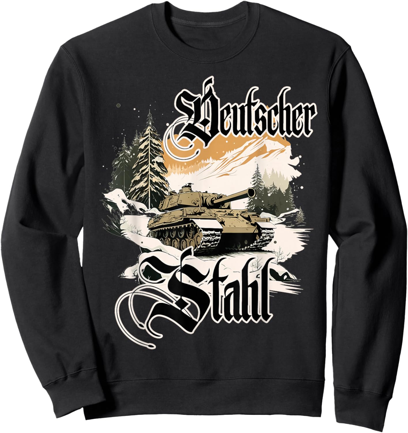 German Stahl Tiger Panzer WWII Tank Driver Soldiers Sweatshirt - Sweatshirt | Black