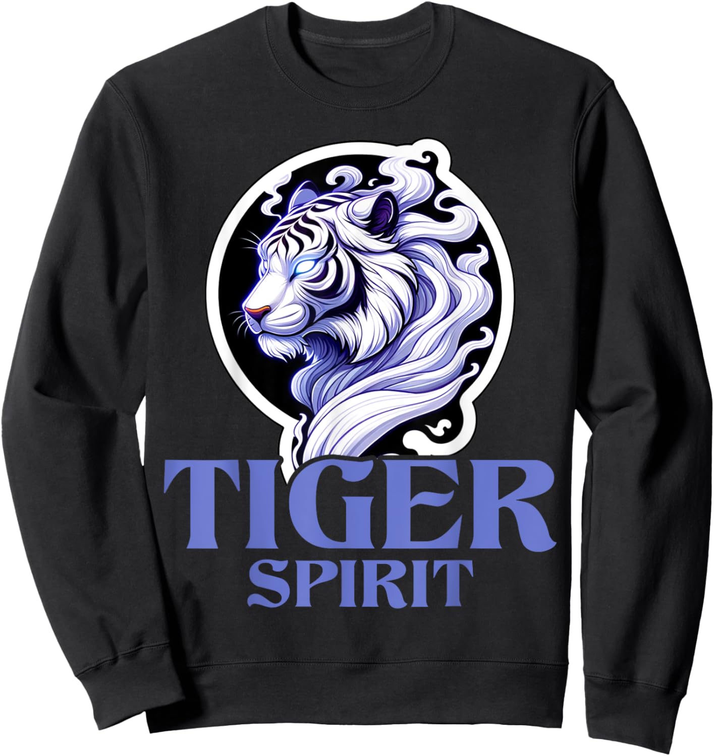 Tiger Spirit Tiger Wild Animal Lover Wildlife Nature Graphic Sweatshirt - Sweatshirt | Black