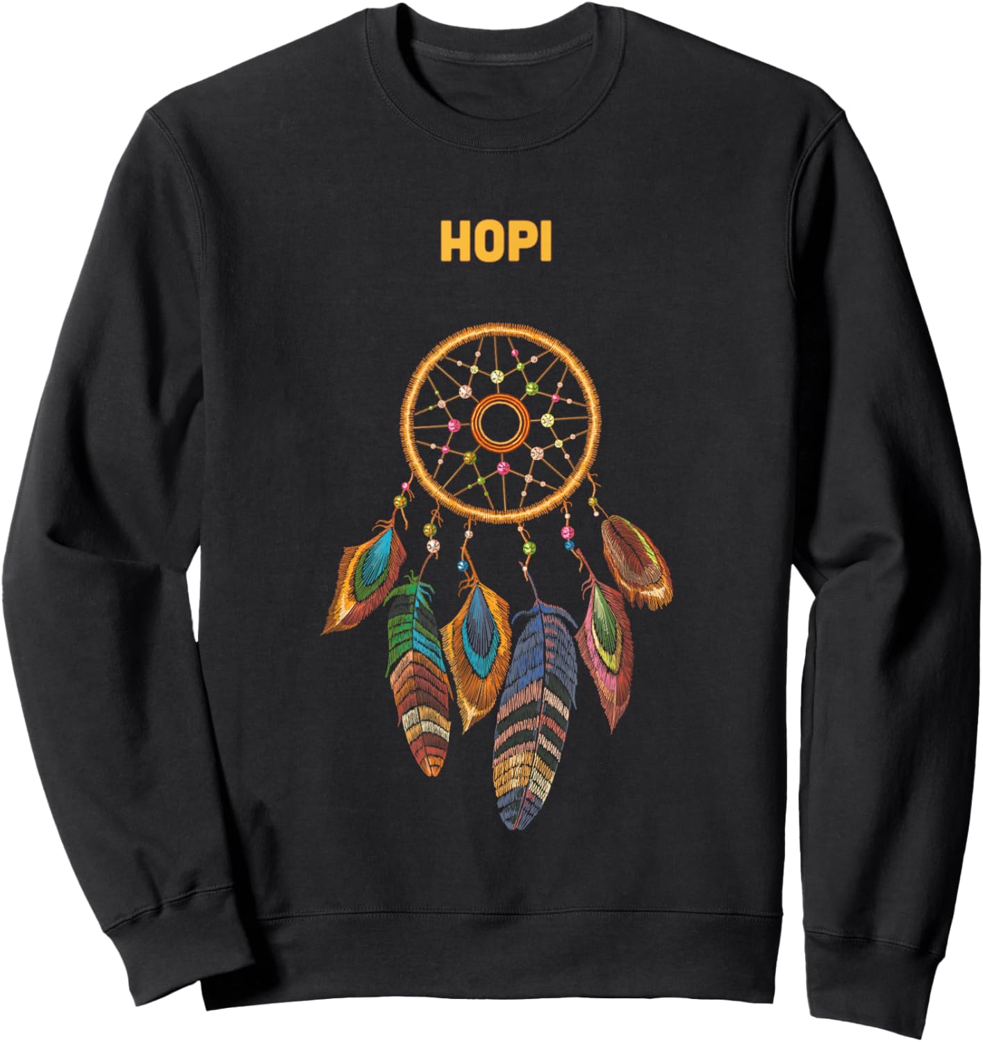 Hopi Tribe Native American Indian Vintage Dream Catcher Sweatshirt - Sweatshirt | Black