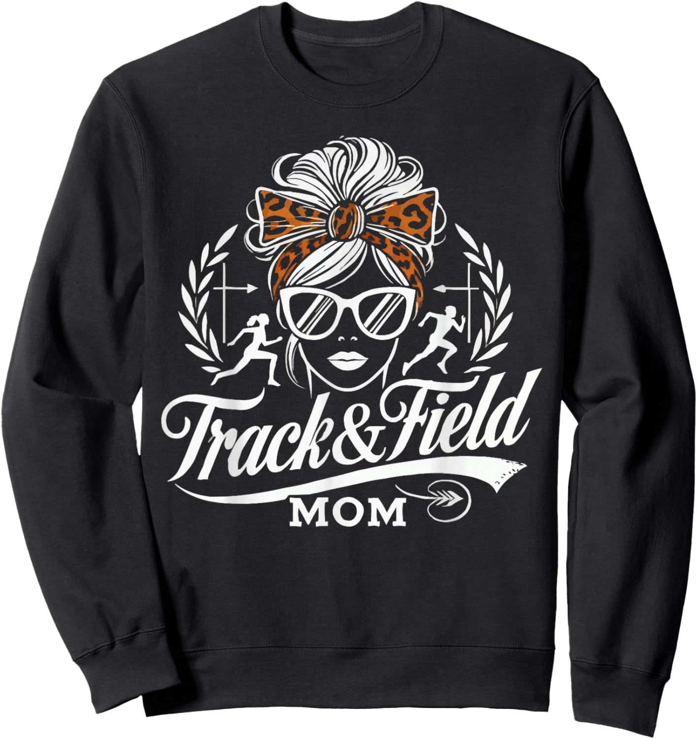 Track And Field Mom Athlete Runner Mothers Day Sweatshirt - Sweatshirt | Black