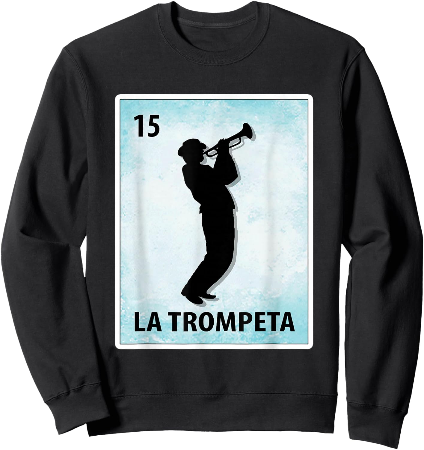 La Trompeta Mexican Trumpet Cards Sweatshirt - Sweatshirt | Black