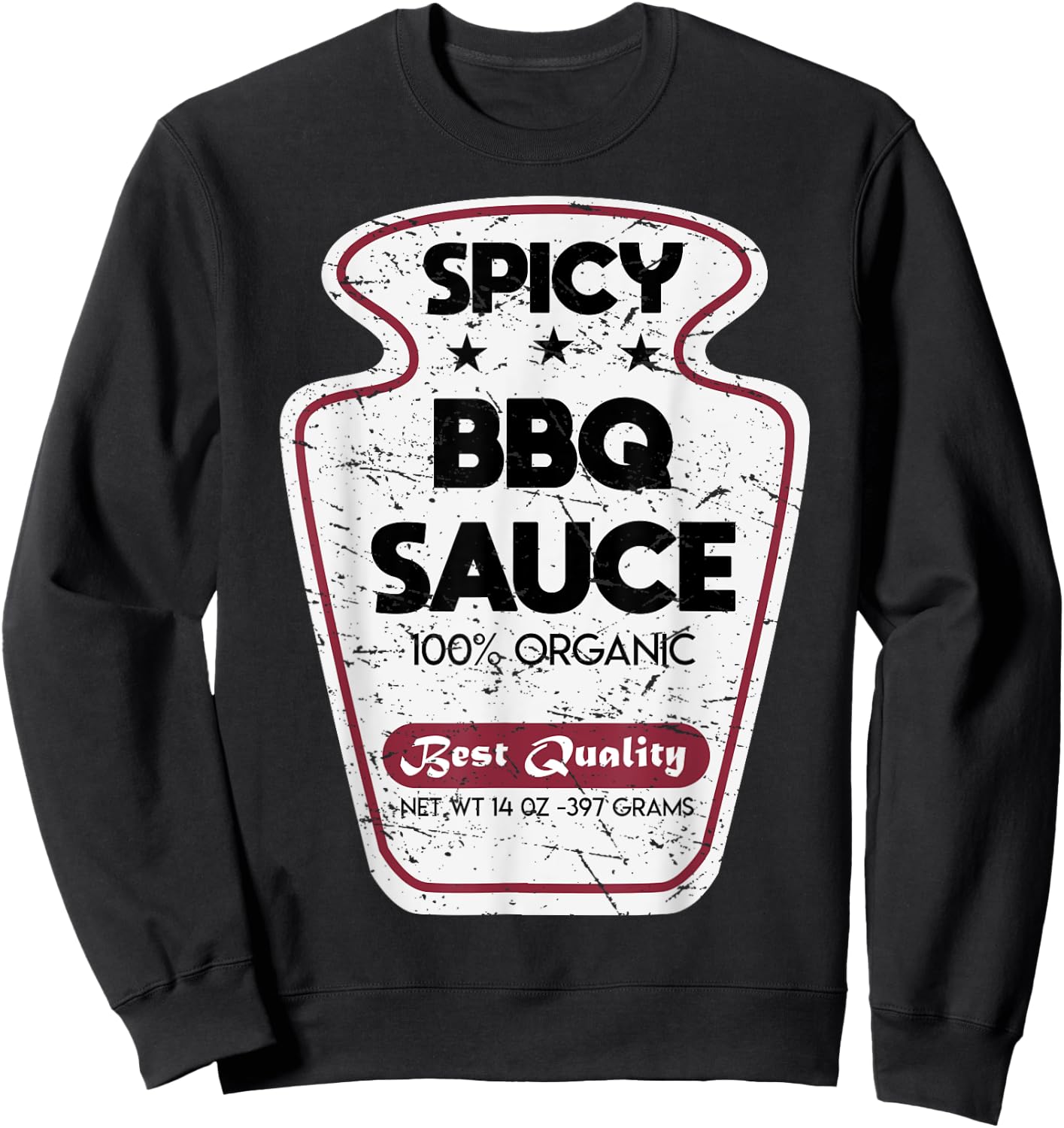 Vintage Barbecue BBQ Sauce Costume Funny Halloween Gifts Sweatshirt - Sweatshirt | Black
