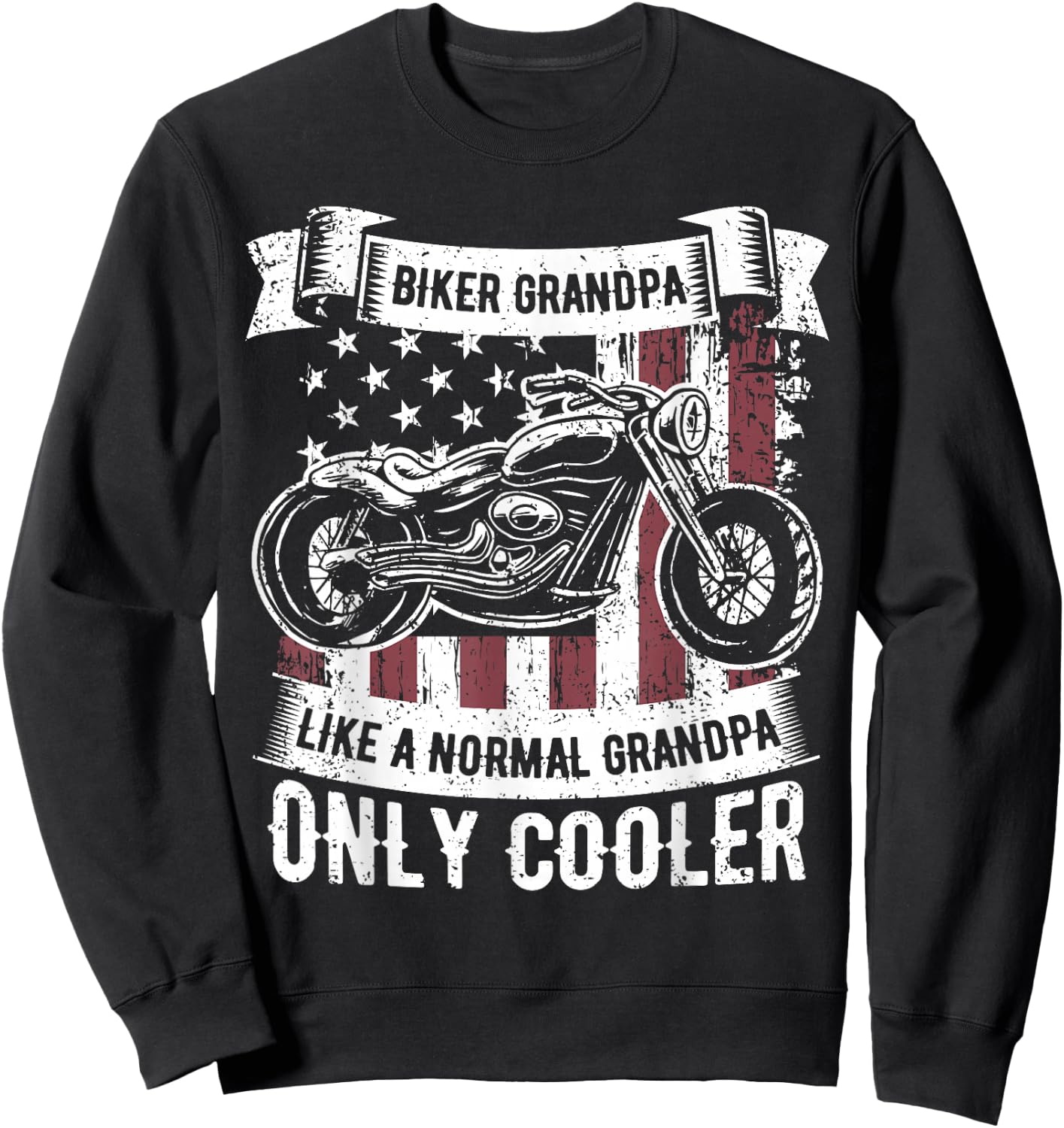 Biker Grandpa Ride Motorcycles Motorcycle Lovers Rider Gift Sweatshirt - Sweatshirt | Black