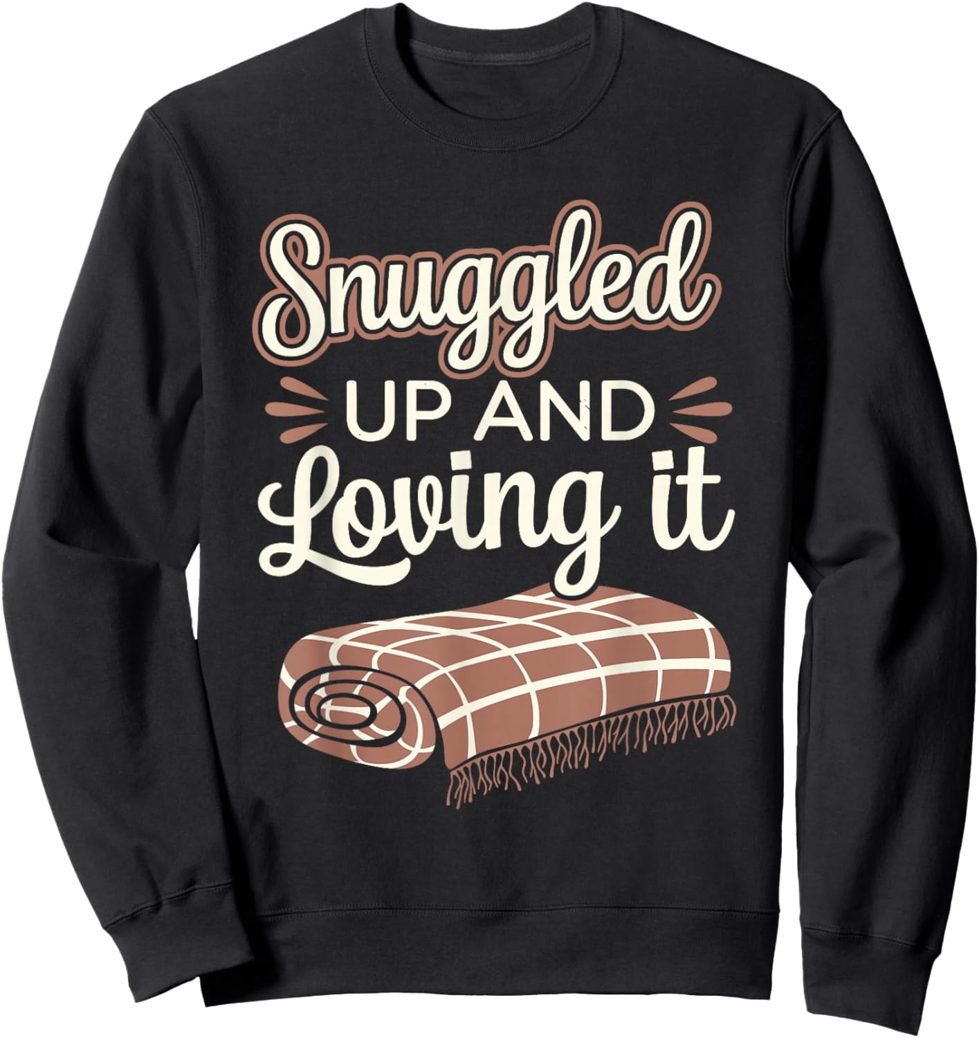 Winter Cozy Culture Warm Blankets Hot Cocoa and Hygge Vibes Sweatshirt - Sweatshirt | Black