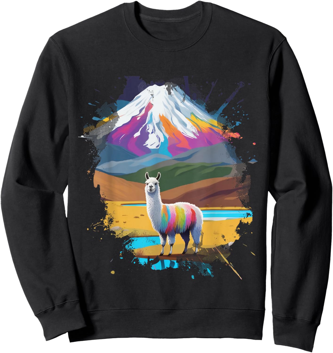 Cute Alpaca Cotopaxi National Park Outfit Llama Ecuador Sweatshirt - Sweatshirt | Black