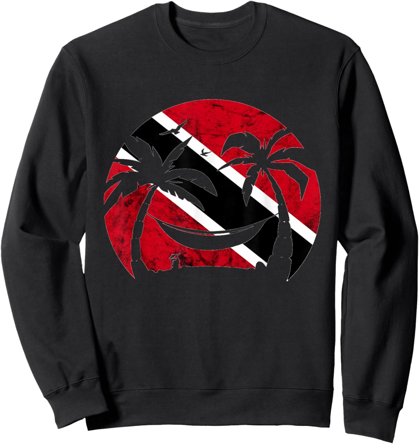 Summer Hammock Trinidadian Roots Trinidad And Tobago Flag Sweatshirt - Sweatshirt | Black