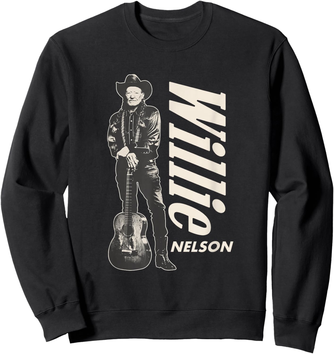 Offizielle Willie Nelson stehende Gitarre Sweatshirt - Sweatshirt | Black