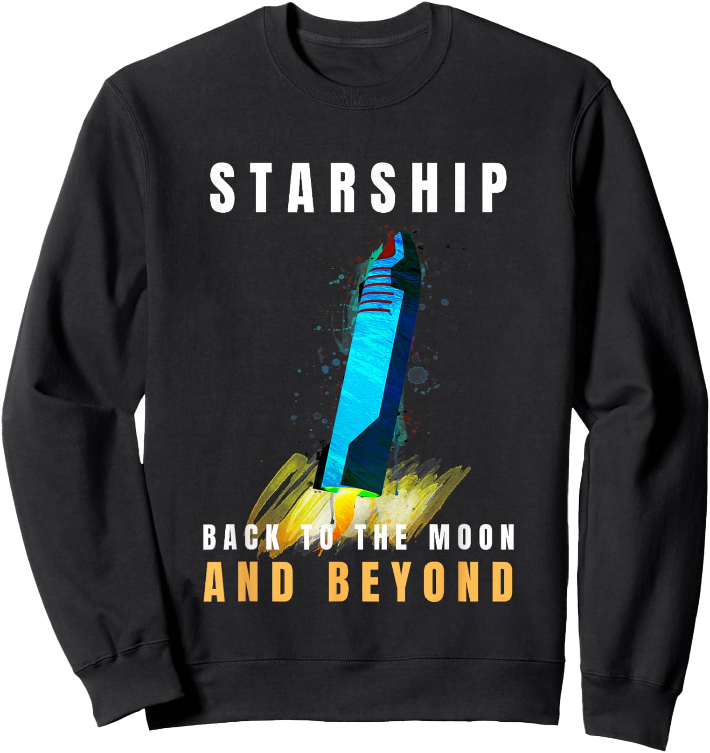 Starship Boca Chica Starbase | Starship Texas Starbase Sweatshirt - Sweatshirt | Black