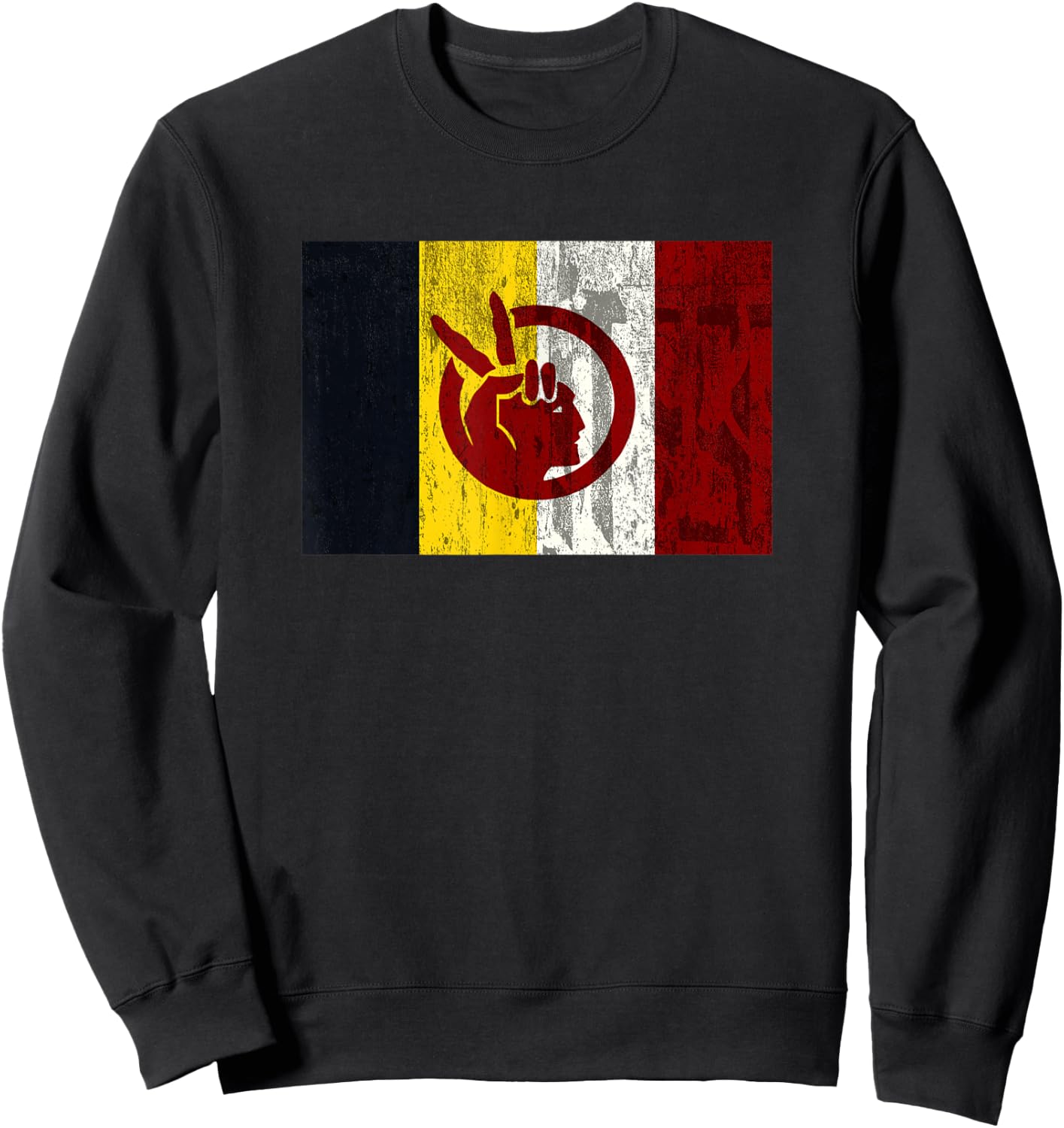 DISTRESSED American Indian Movement Sweatshirt - Sweatshirt | Black