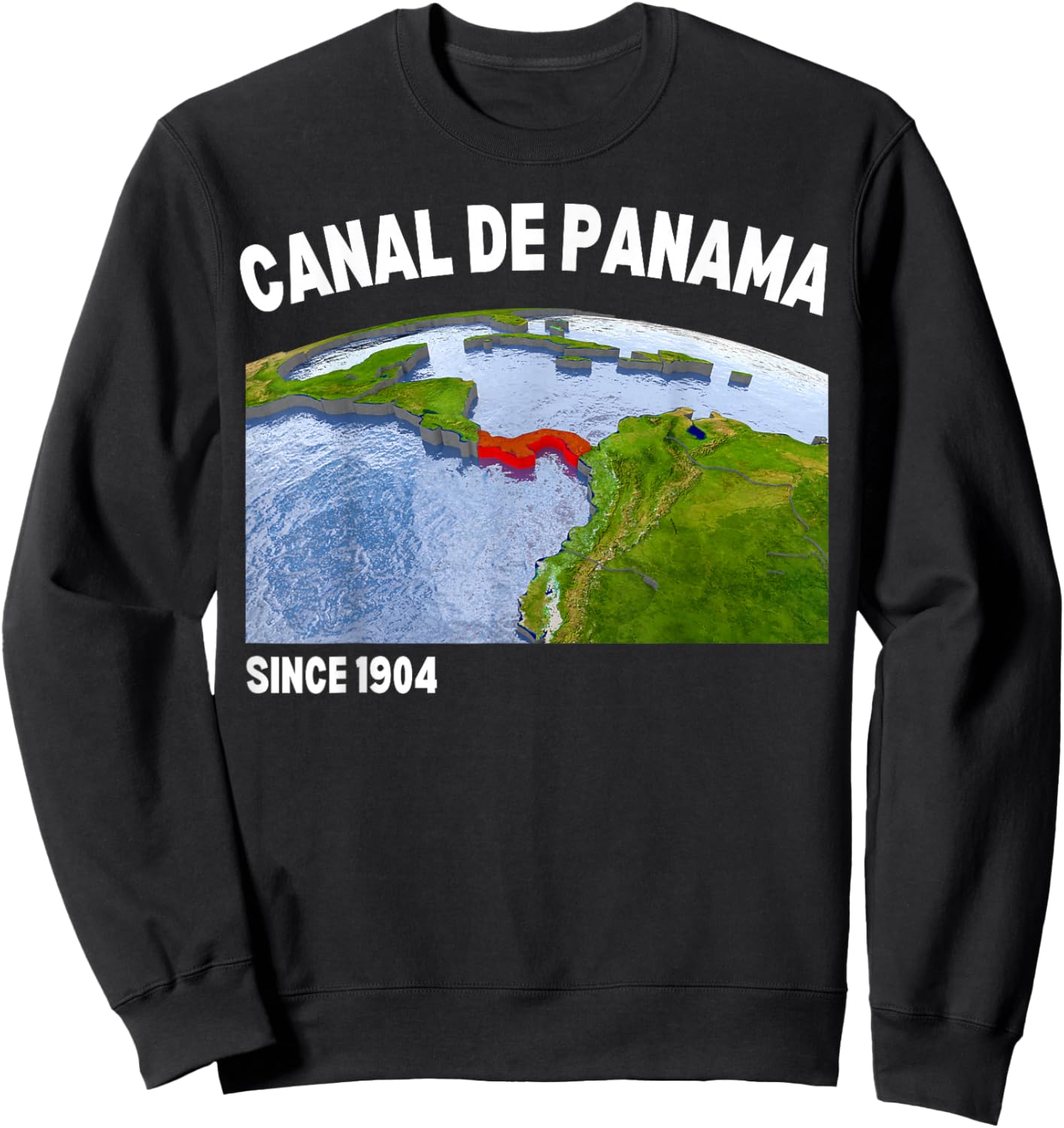 Canal De Panama Canal Zone Panamanian Waterway Sweatshirt - Sweatshirt | Black