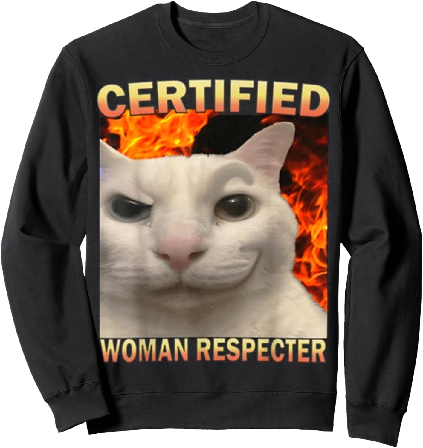 & Cat FUNNY Meme Cute Sweatshirt - Sweatshirt | Black
