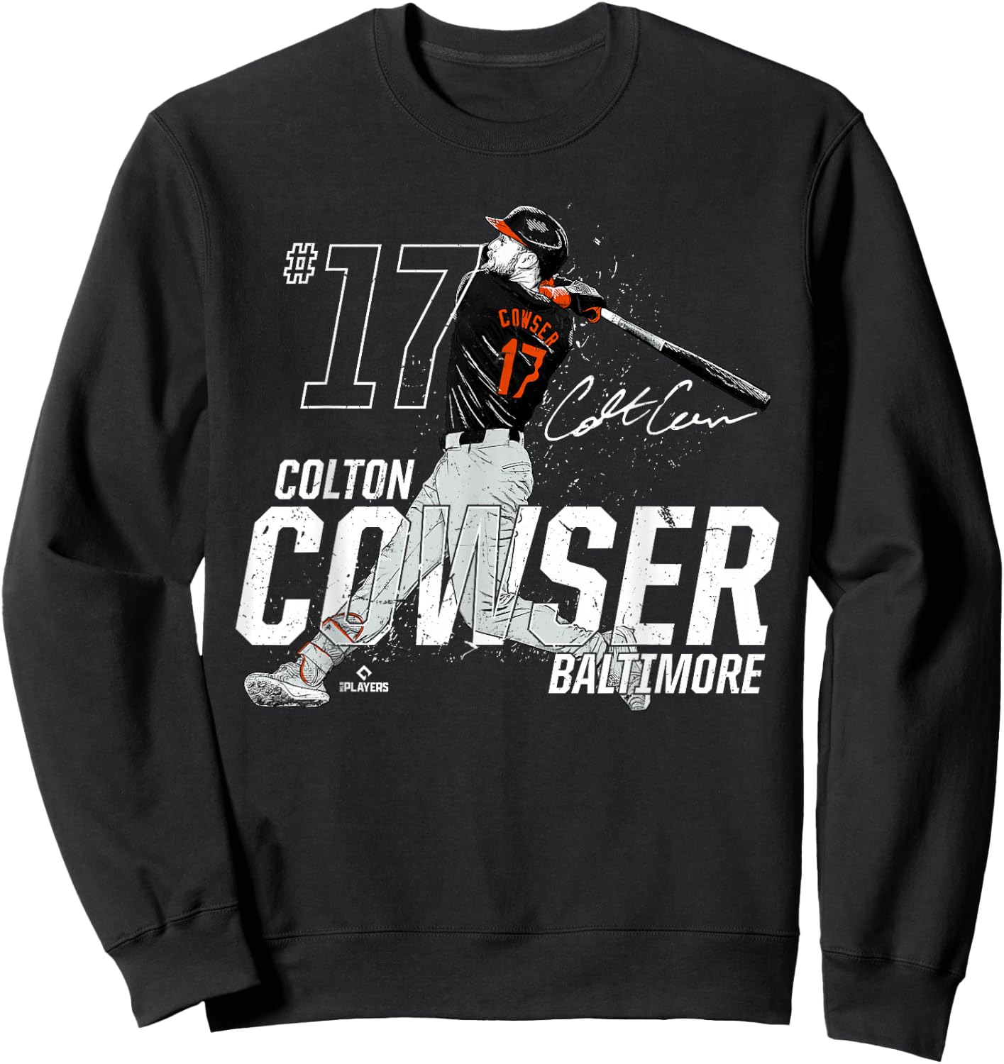 Dynamic Pose Colton Cowser Baltimore Baseball MLBPA Sweatshirt - Sweatshirt | Black