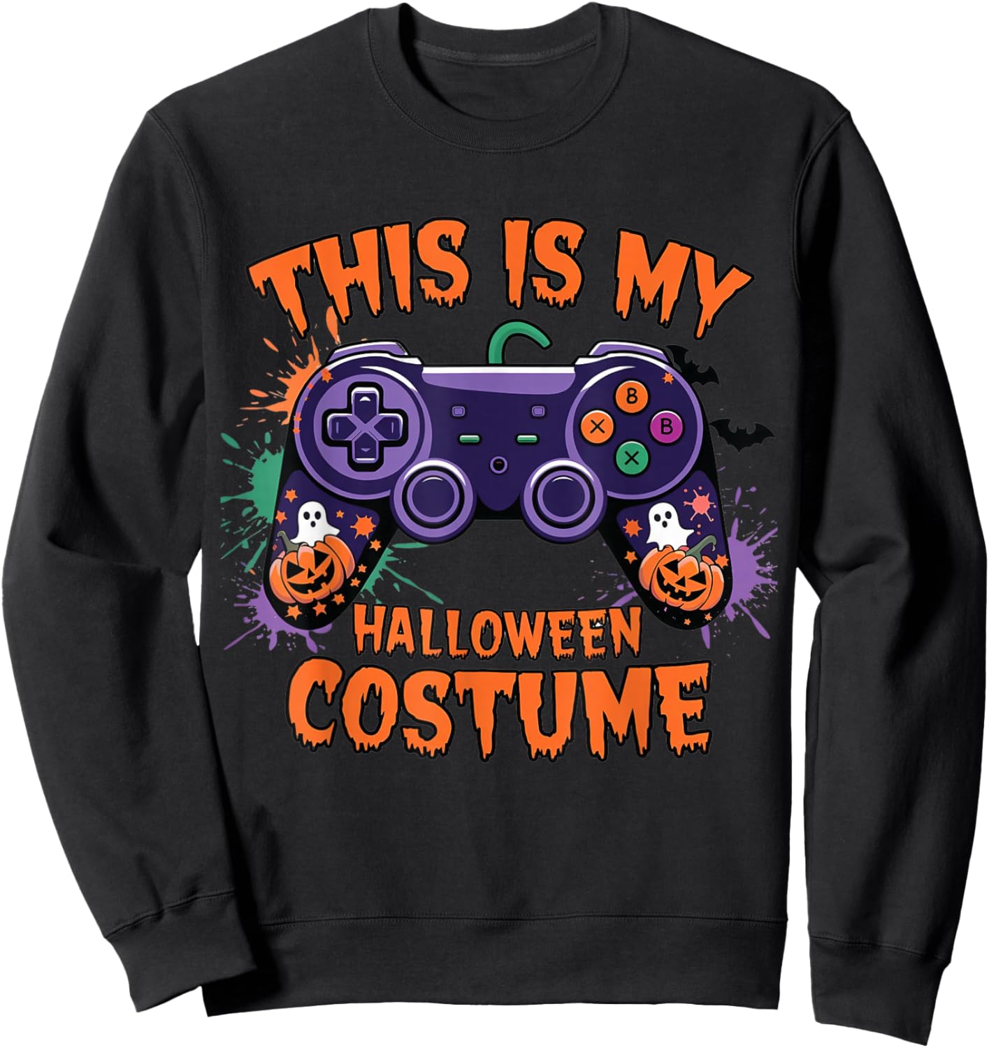 Spooky Gaming Outfits This Is My Halloween Costume Video Game Controller Boys Sweatshirt - Sweatshirt | Black
