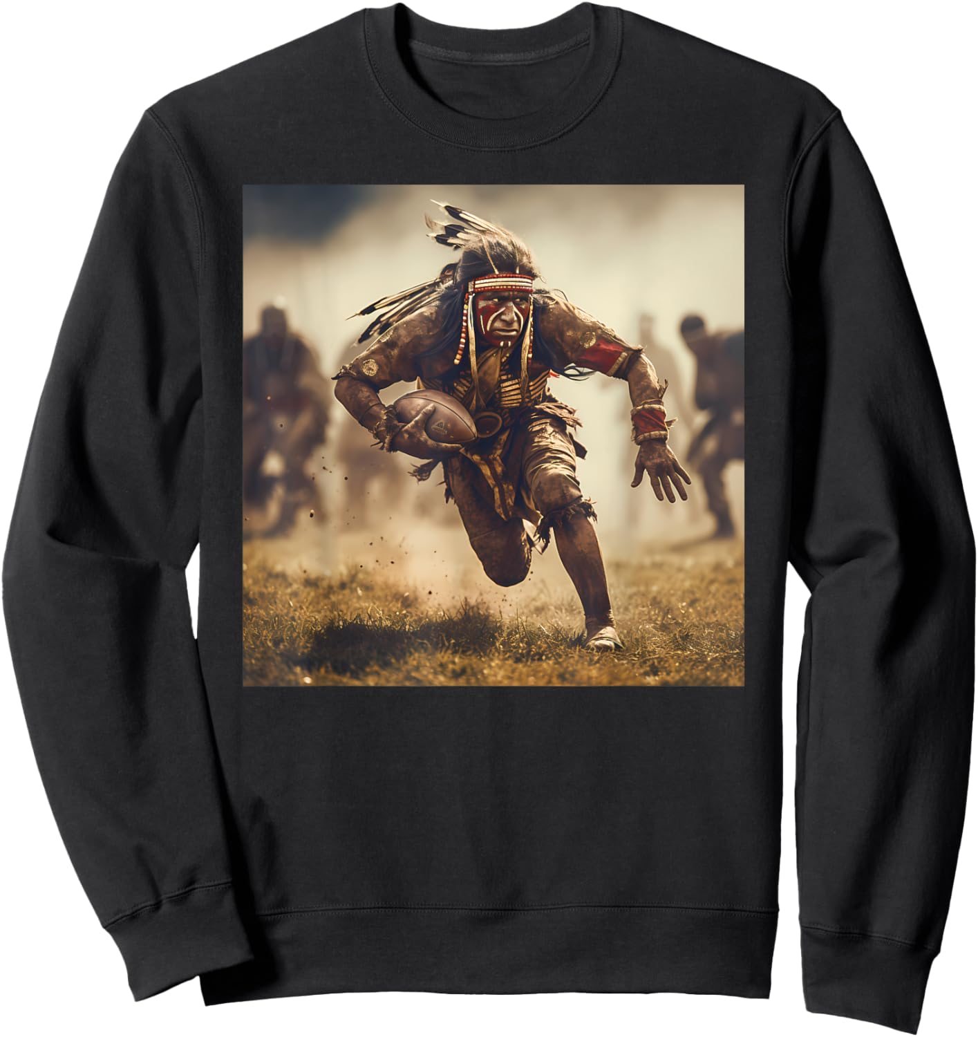 Native American Football Sweatshirt - Sweatshirt | Black