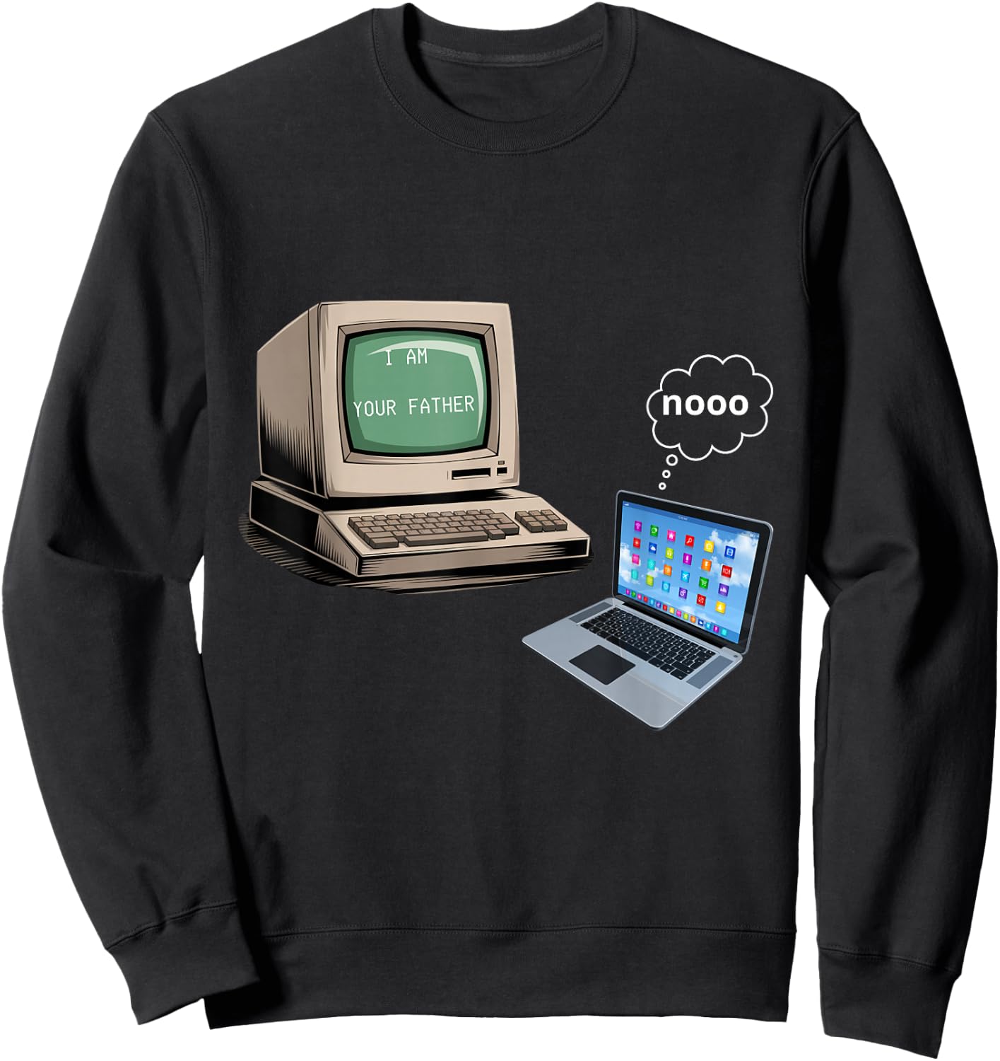 Computer programmer. 80's computer Sweatshirt - Sweatshirt | Black