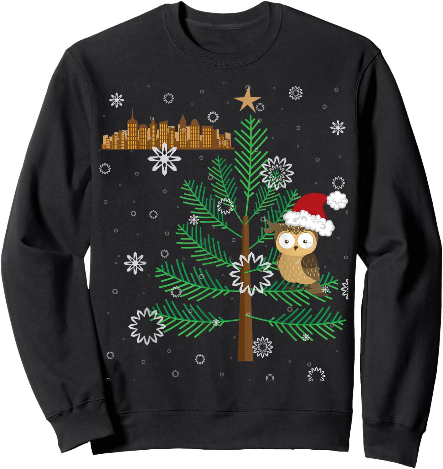 Owl in the City Rockefeller the Owl New York Sweatshirt - Sweatshirt | Black