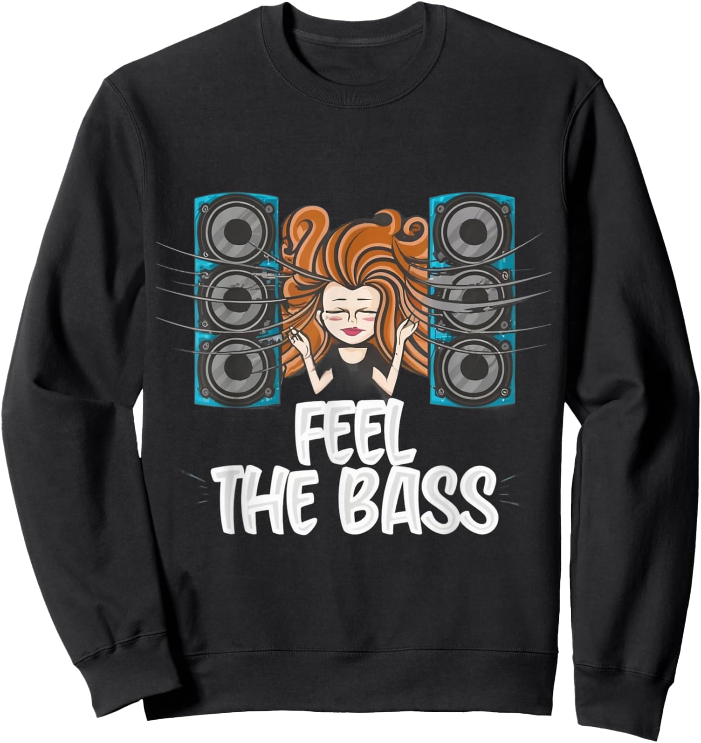 Car Audio Feel The Bass Subwoofer Speakers Sweatshirt - Sweatshirt | Black