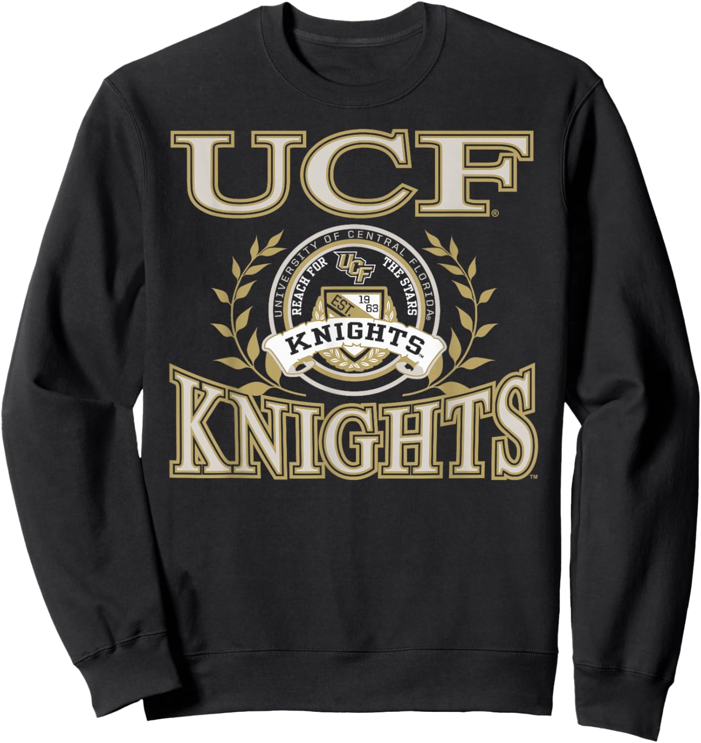 Central Florida Golden Knights Laurels Black Sweatshirt - Sweatshirt | Black