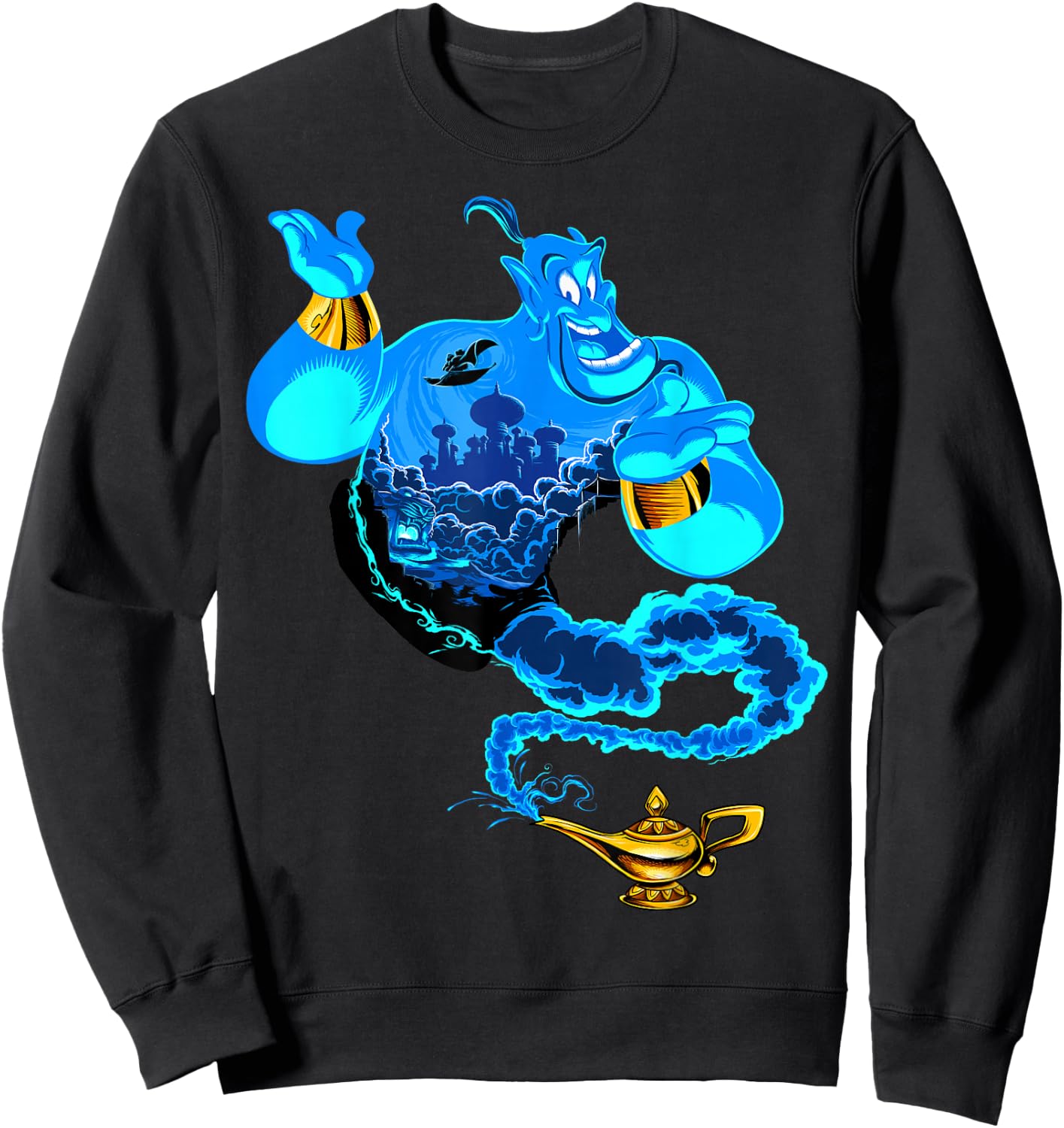Disney Aladdin Genie Portrait Agrabah Fill Small Sweatshirt - Sweatshirt | Black