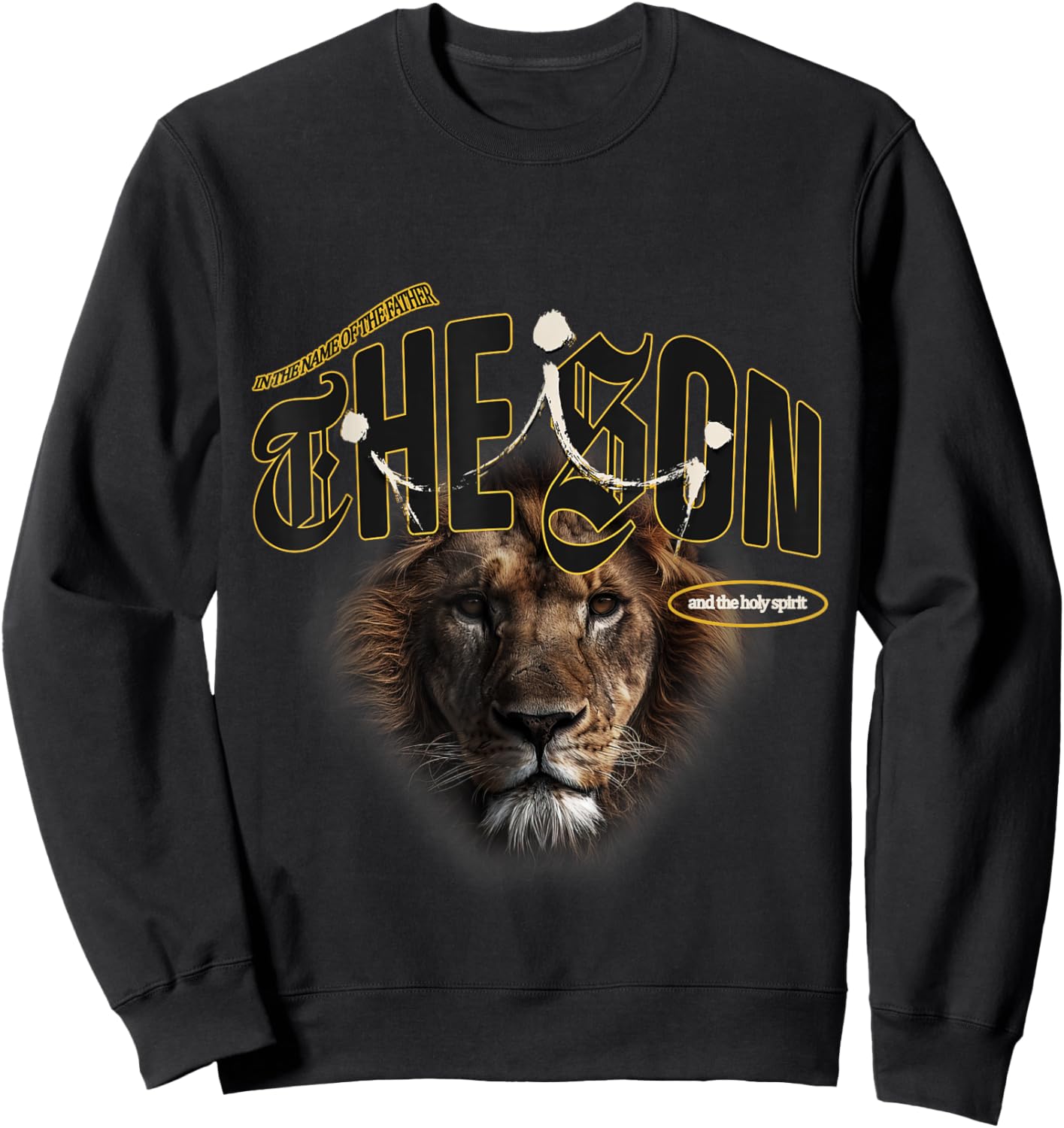 The Trinity - The Son Jesus Christ Christian Modern Graphic Sweatshirt - Sweatshirt | Black