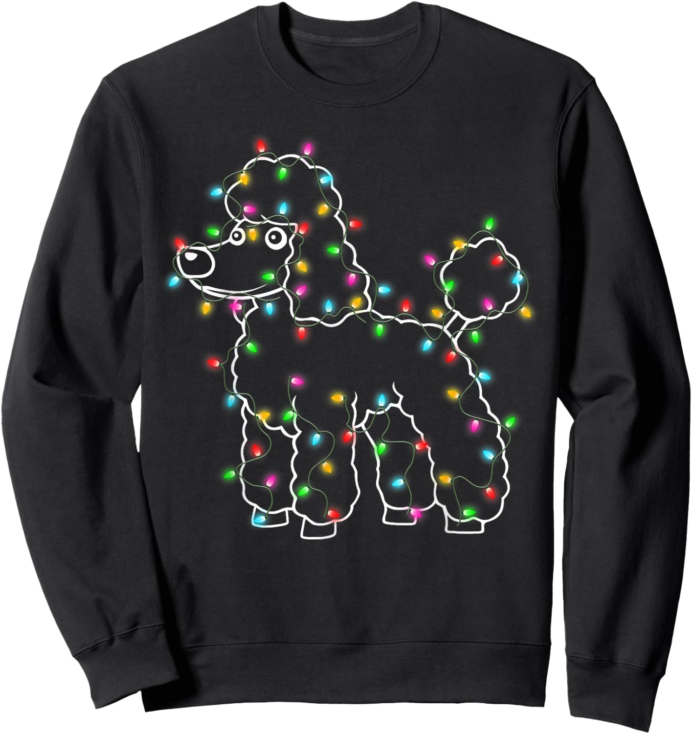 Poodle Dogs Tree Christmas Sweater Xmas Pet Animal Dog Gifts Sweatshirt - Sweatshirt | Black
