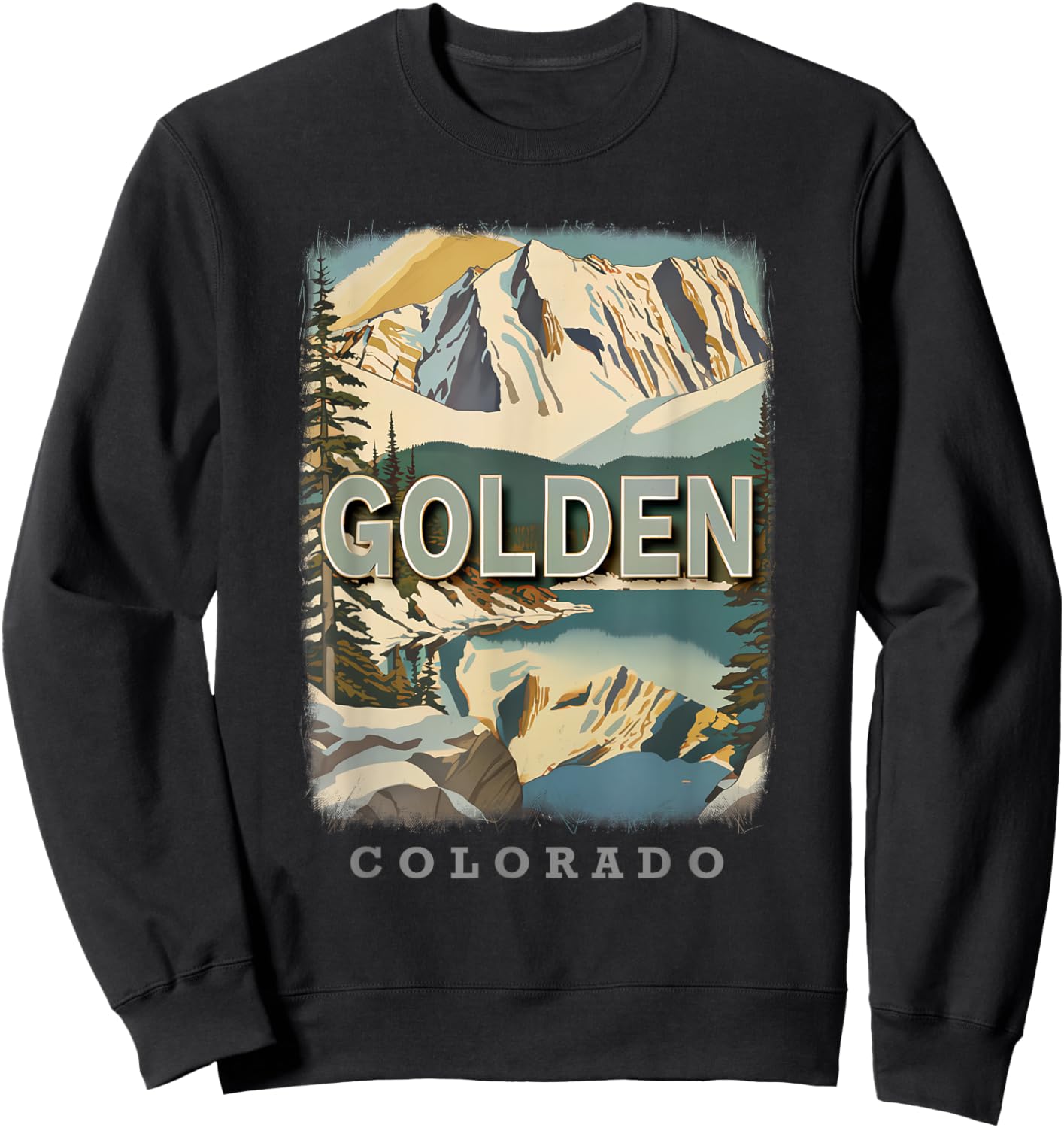 Golden Colorado CO Mountain Majesty SD189 Sweatshirt - Sweatshirt | Black