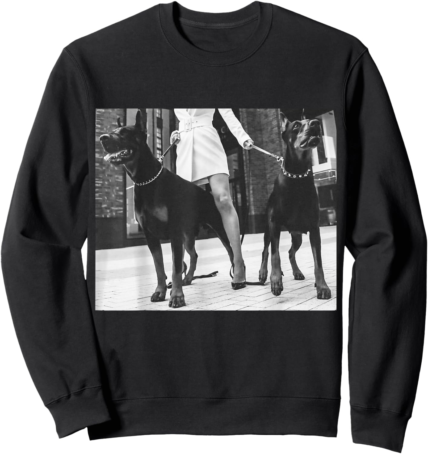 Beware Dobermans on Duty Sweatshirt - Sweatshirt | Black