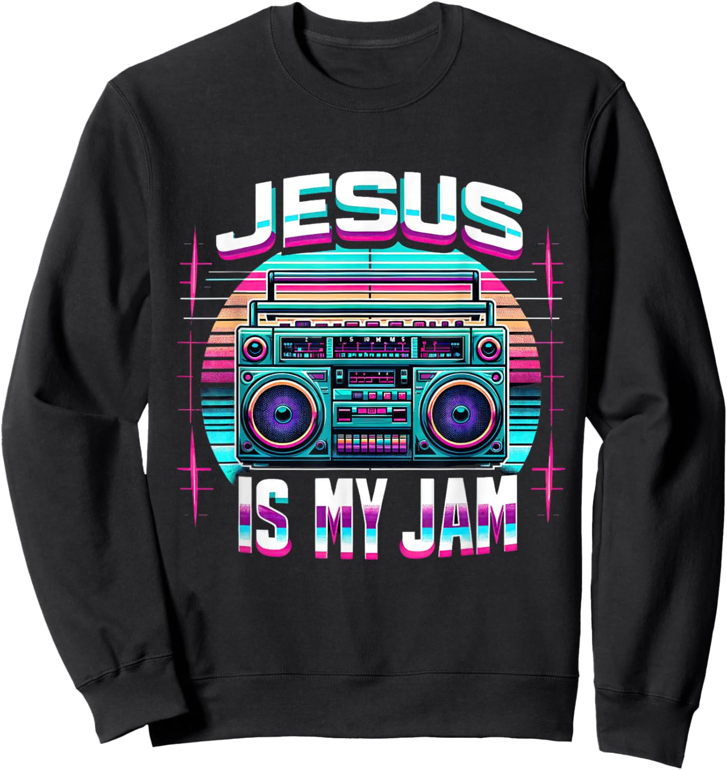 Jesus Is My Jam- Christan Sweatshirt - Sweatshirt | Black