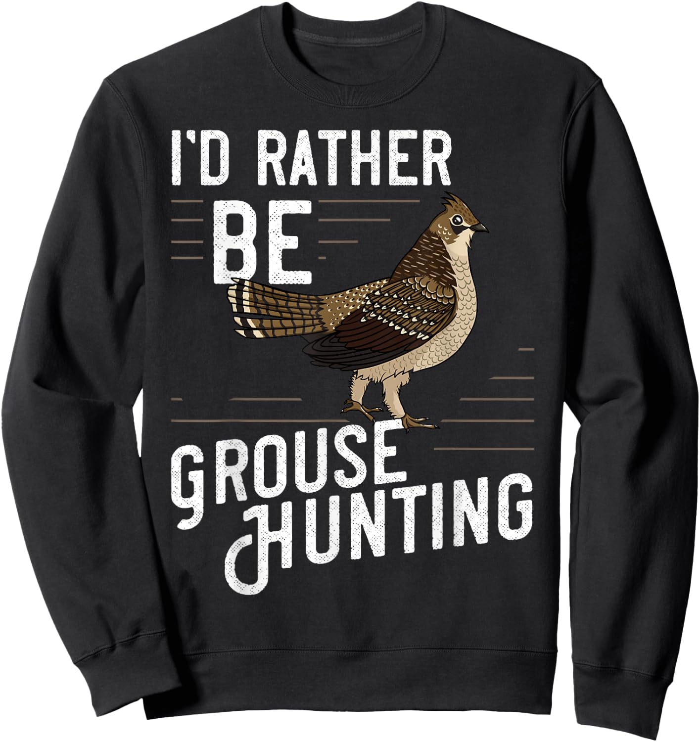 Ruffed Grouse Bird Gift Hunting Spruce Grouse Sweatshirt - Sweatshirt | Black