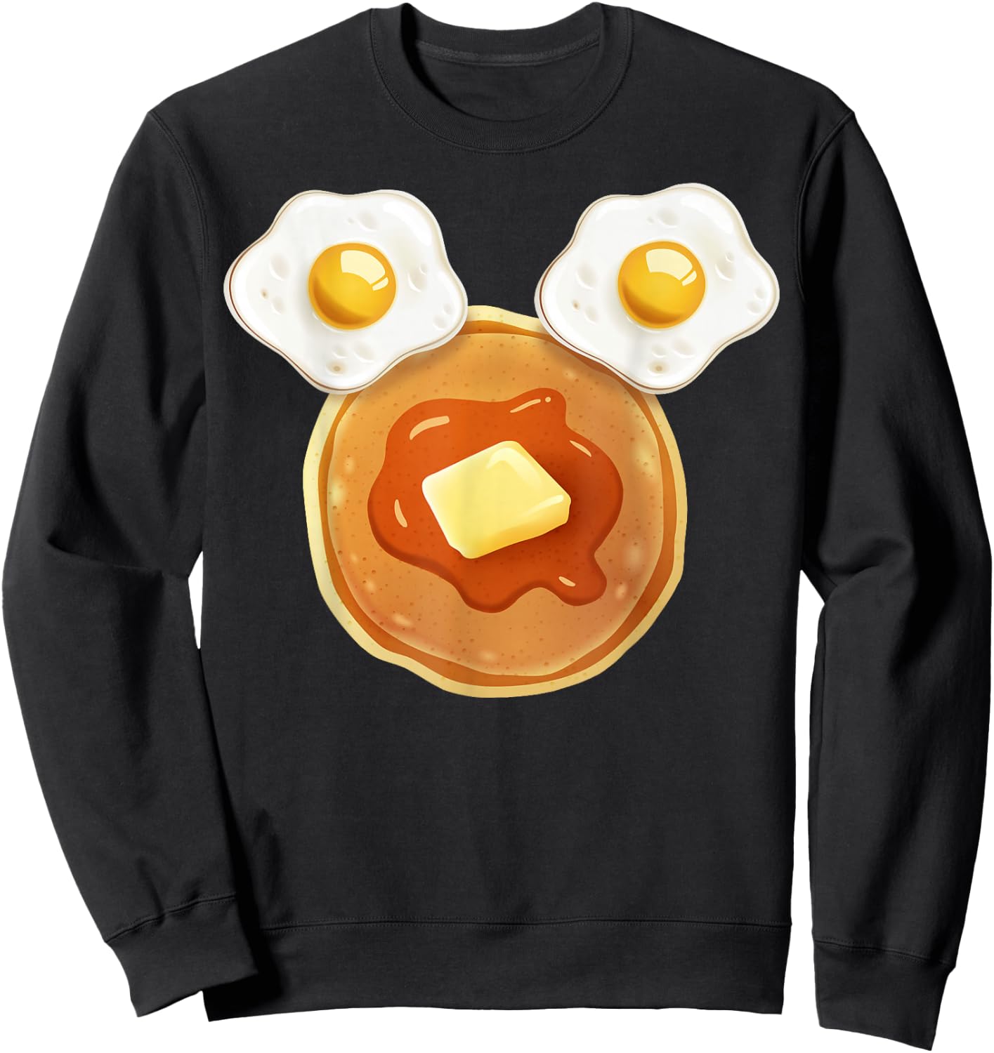 Disney Mickey & Friends Mickey Pancakes & Eggs Ears Sweatshirt - Sweatshirt | Black
