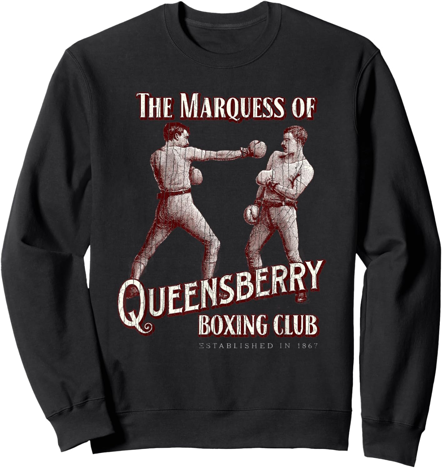 Marquess of Queensberry Boxing Club: Distressed Boxer Sweatshirt - Sweatshirt | Black