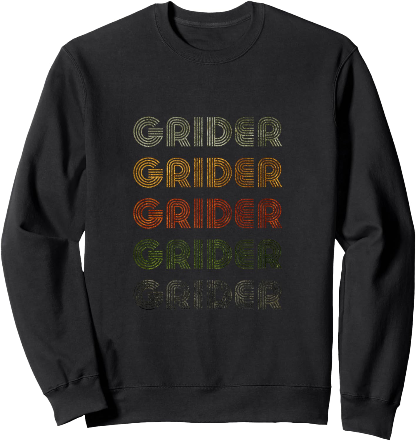Love Heart Grider Grunge Vintage Style Black Grider Sweatshirt - Sweatshirt | Black