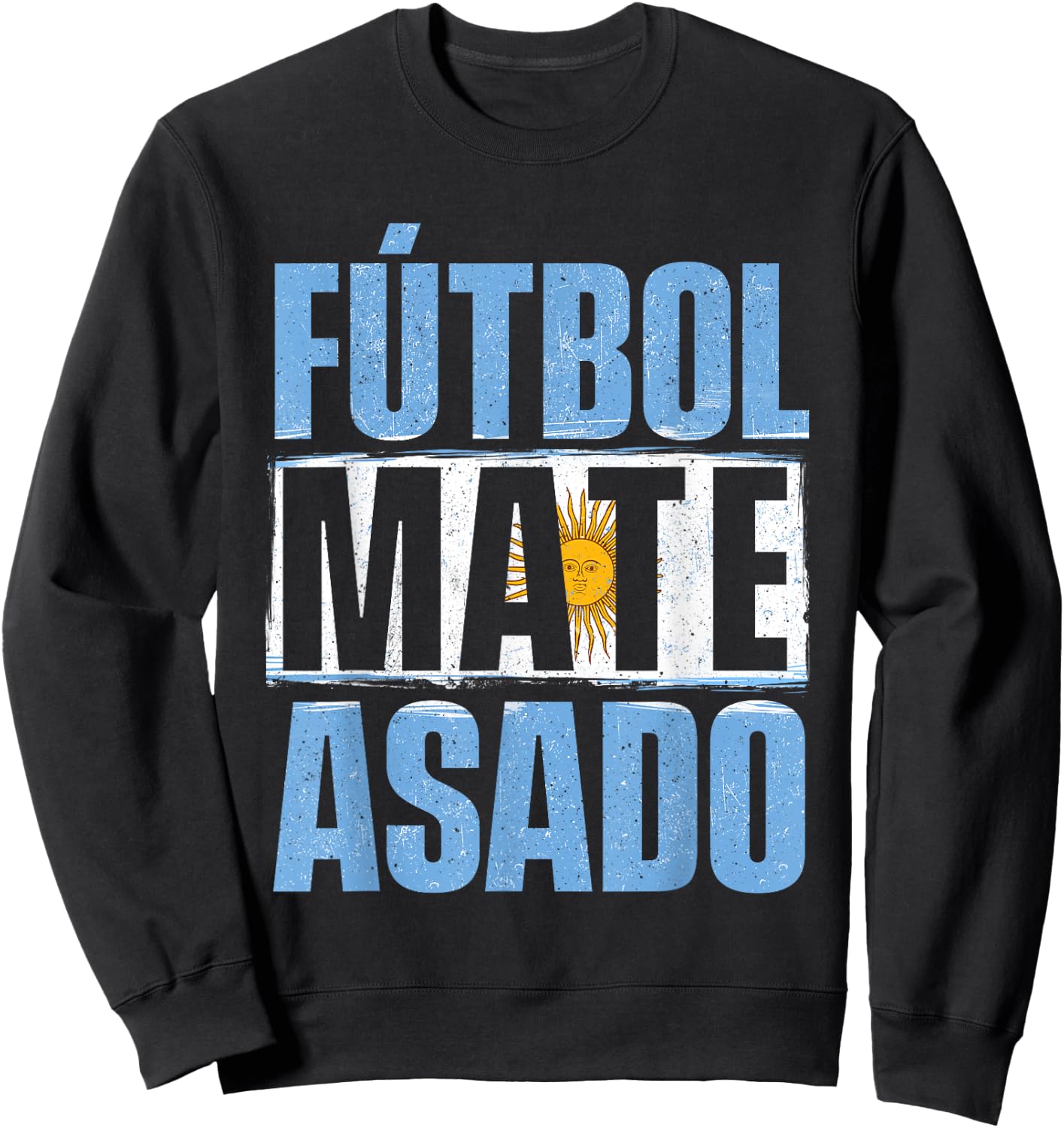 Futbol Mate Asado - Argentina Argentinian Soccer Lover Sweatshirt - Sweatshirt | Black