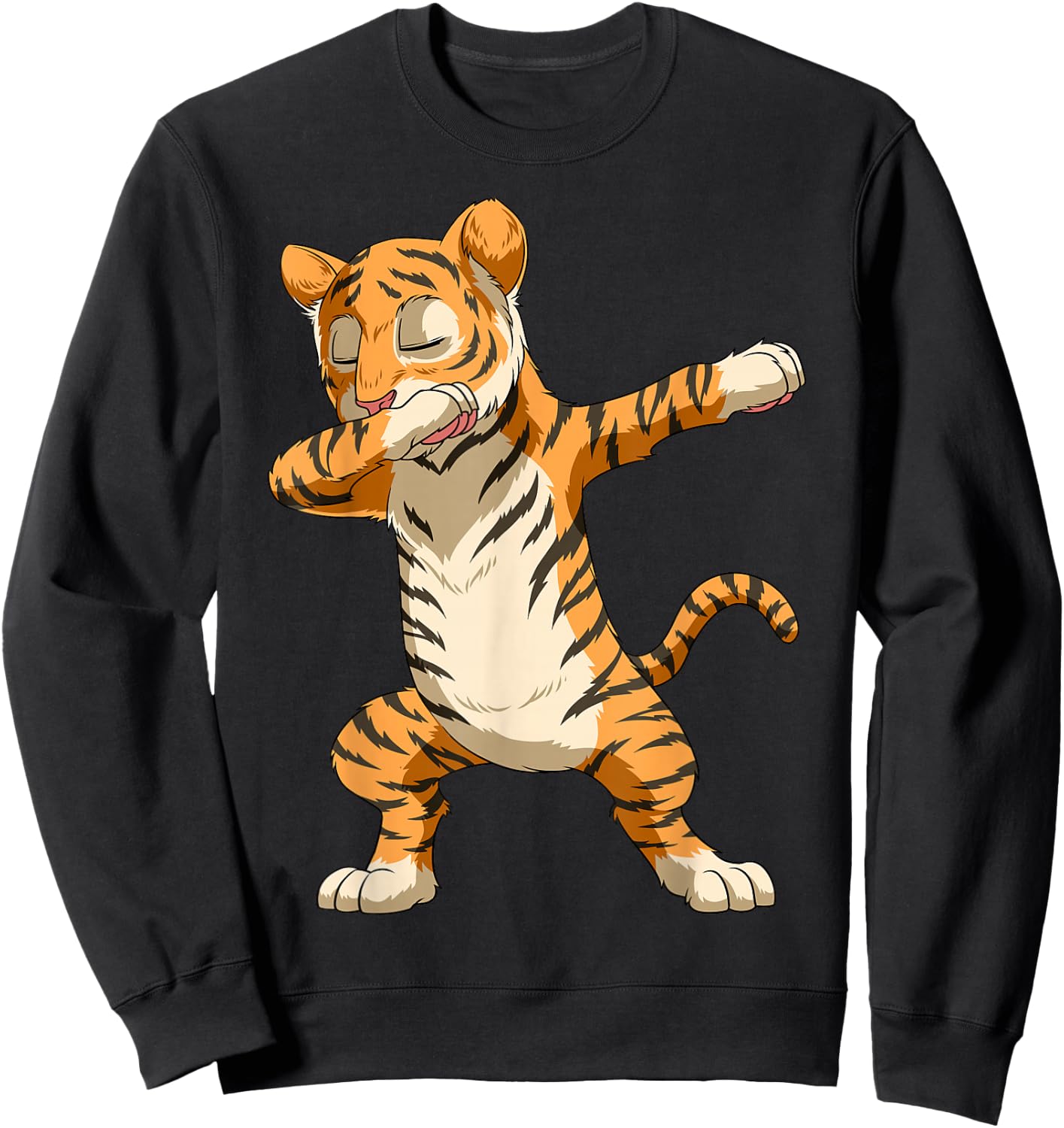 Dabbing Tiger Dab Tiger Dabbing Tiger Lovers Zoo Themed Sweatshirt - Sweatshirt | Black