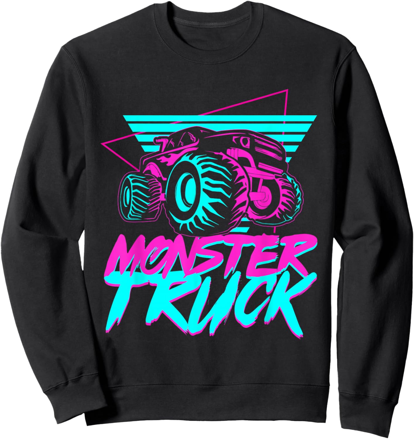 Monster Truck Retro Sweatshirt - Sweatshirt | Black