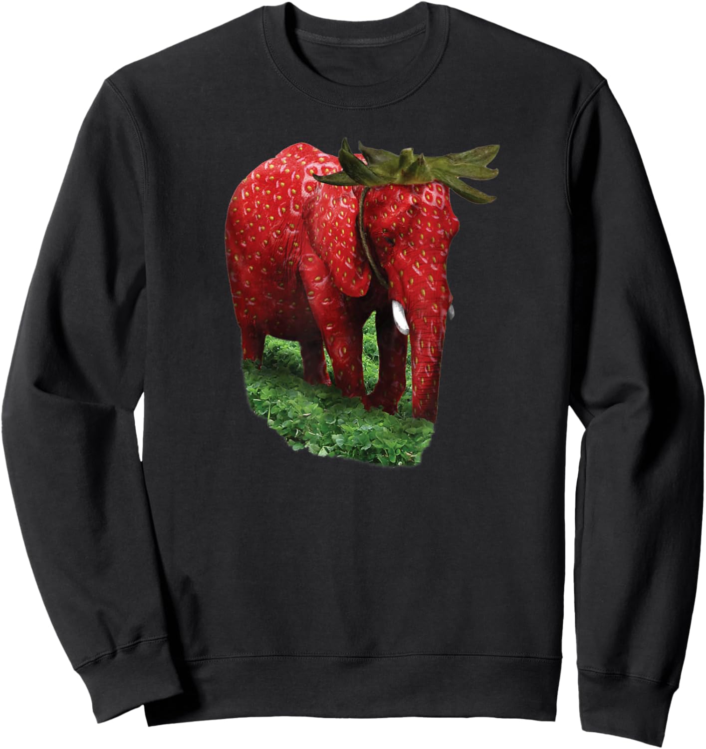 Strawberry Elephant Sweatshirt - Sweatshirt | Black