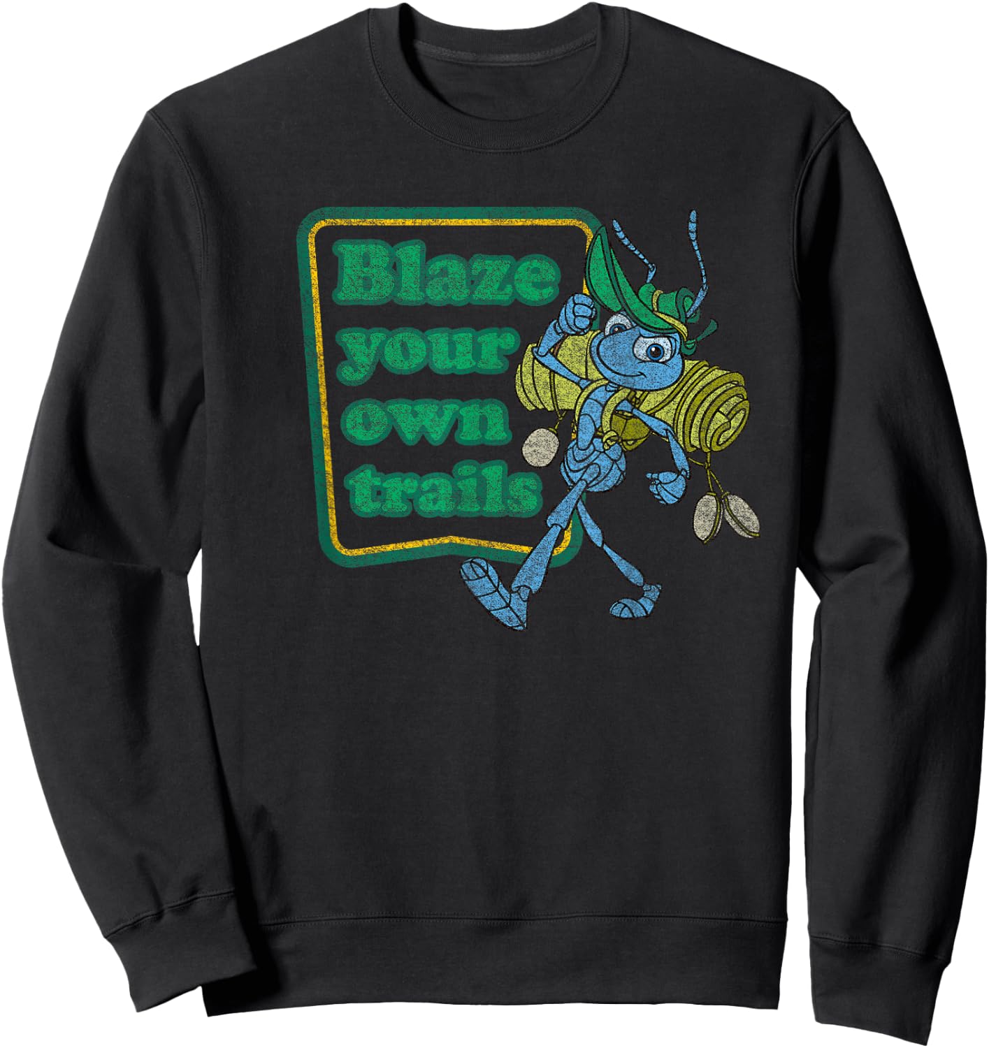 Disney PIXAR A Bug's Life Flik Blaze Your Own Trails Sweatshirt - Sweatshirt | Black