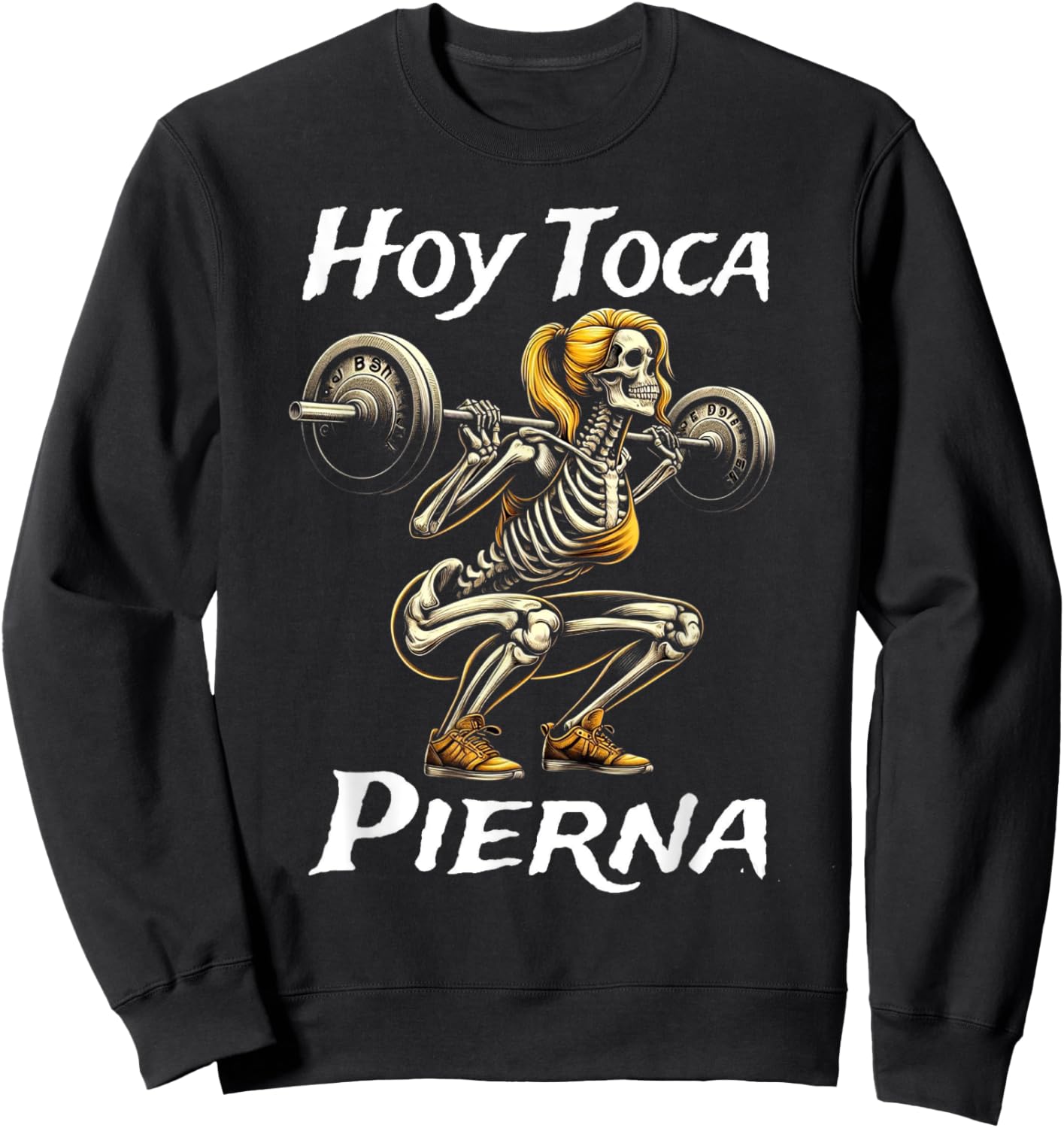 Calacas Chidas Gym | Mexican Sayings Funny Sarcasm Slang Sweatshirt - Sweatshirt | Black