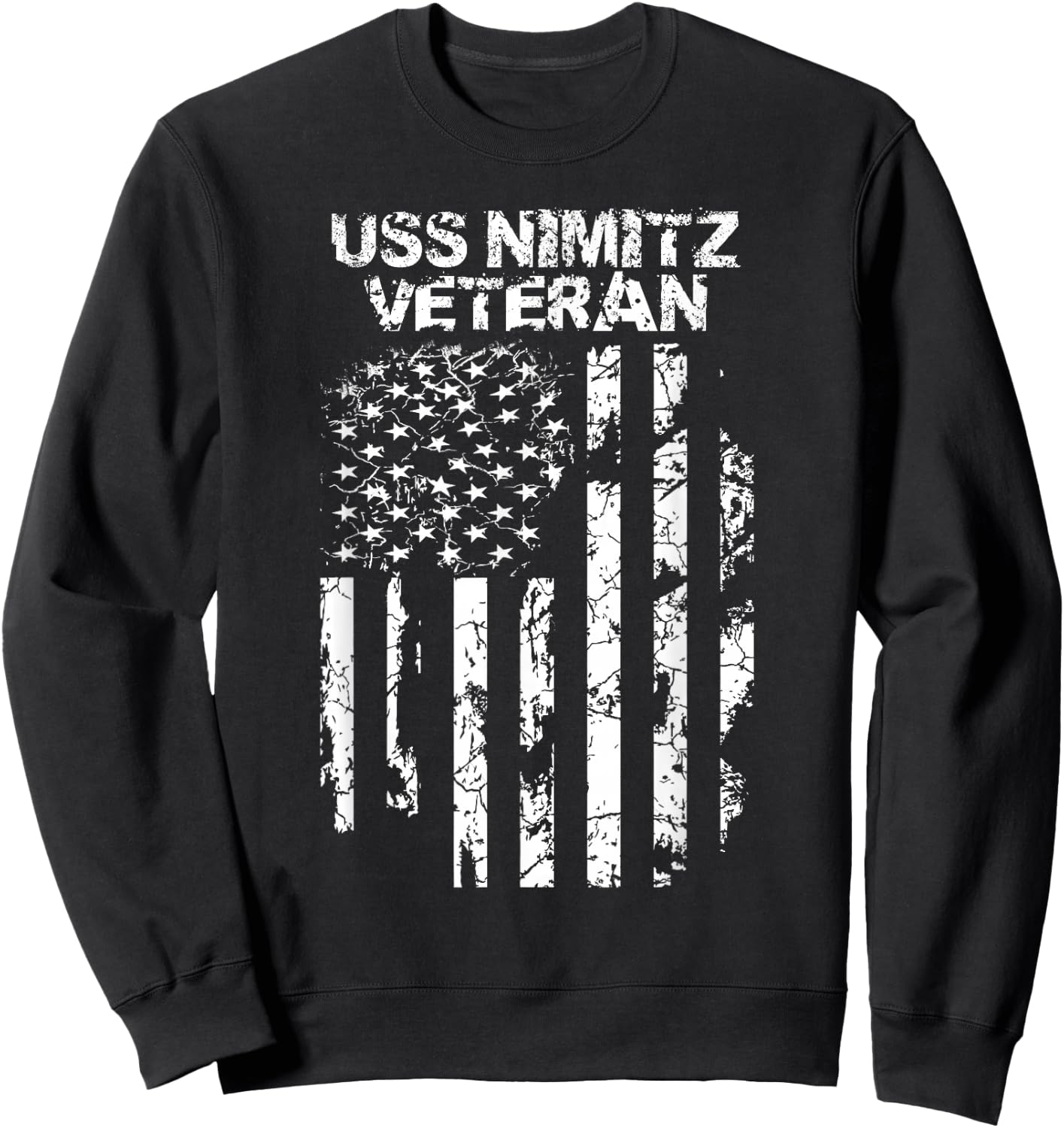 Military Co. USS Nimitz , Men's Black , Small Sweatshirt - Sweatshirt | Black