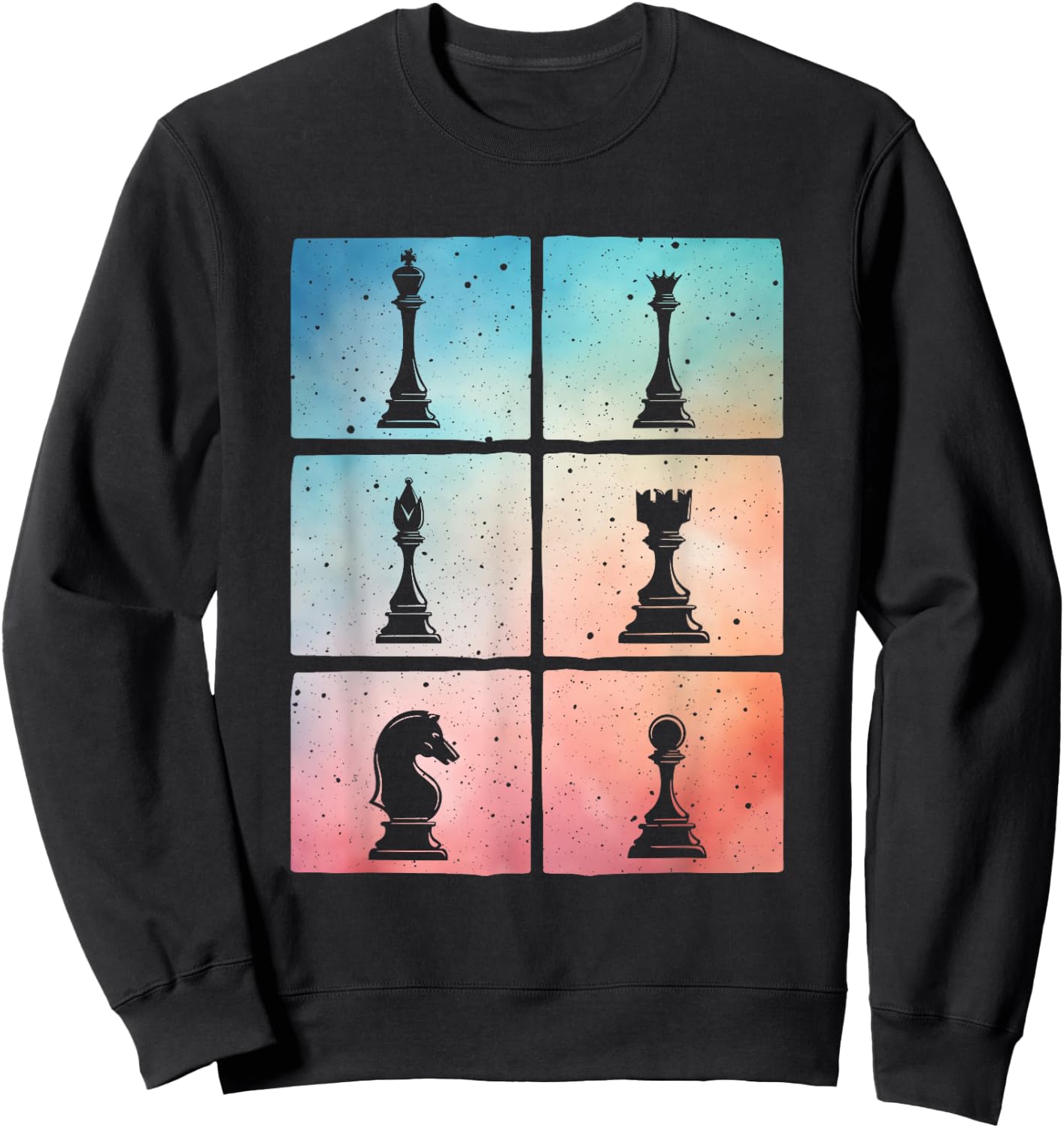Cool Chess Art Women Kids Chess Player Chess Novelty Sweatshirt - Sweatshirt | Black