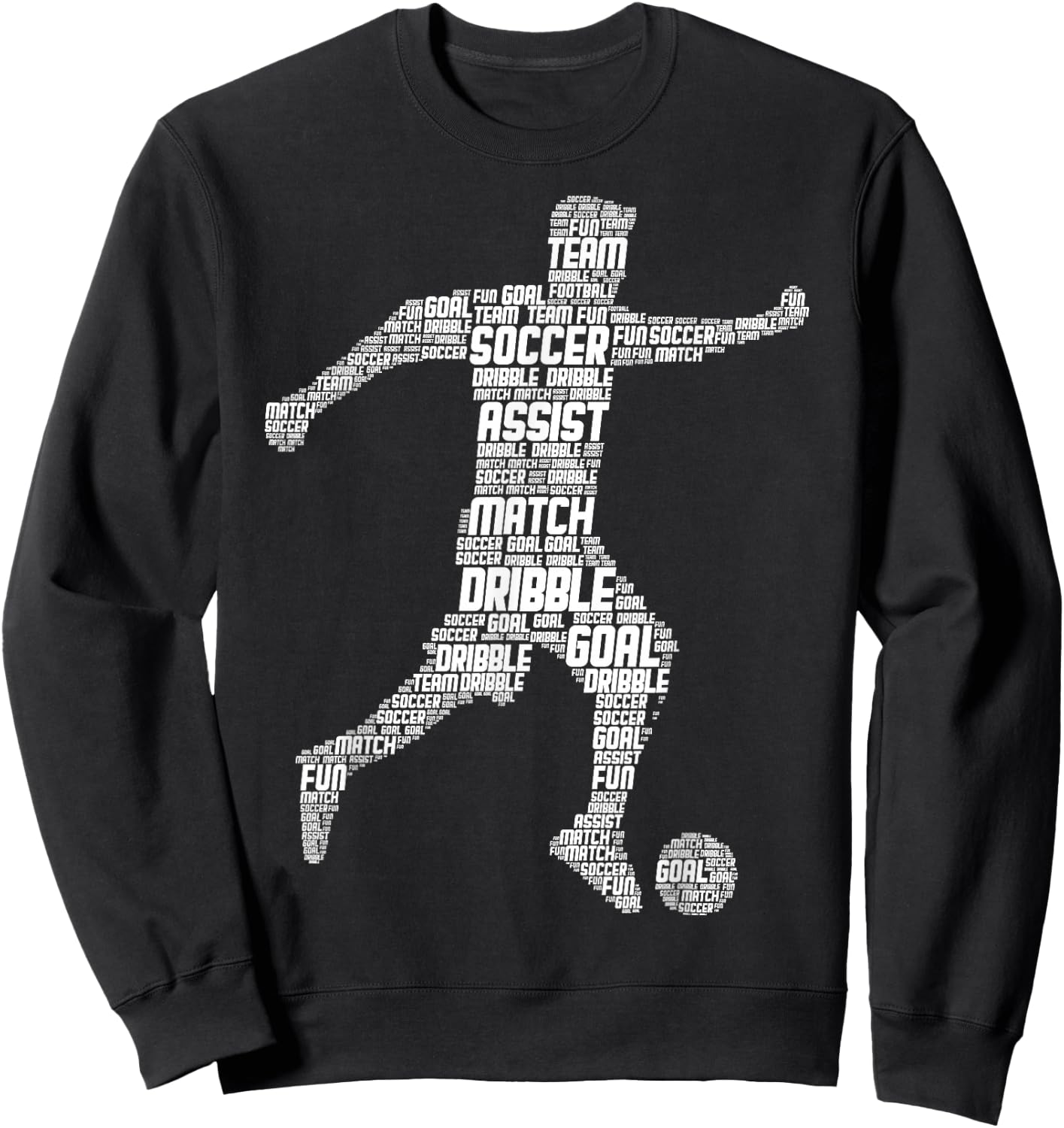 Soccer Player Boys Kids Men Sweatshirt - Sweatshirt | Black