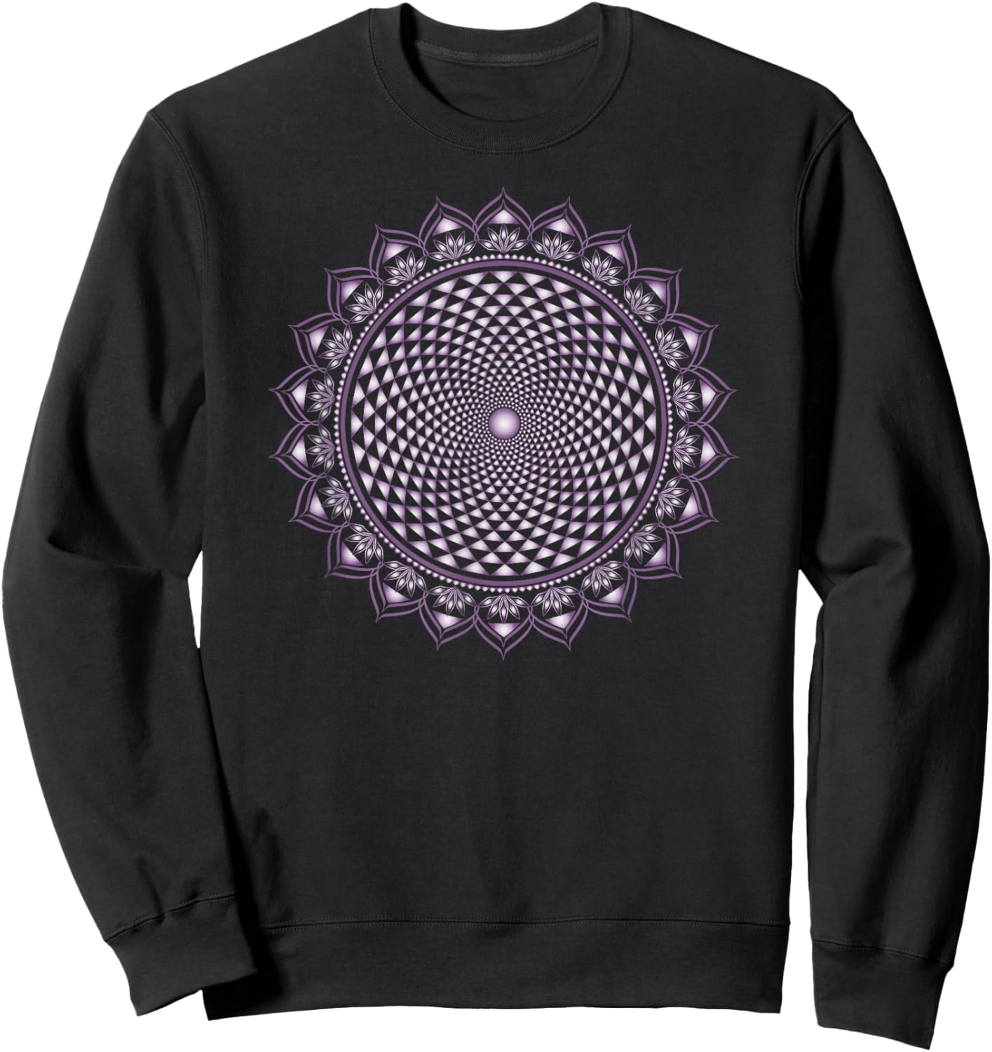 Crown chakra, lotus flower, meditation symbol, enlightenment Sweatshirt - Sweatshirt | Black