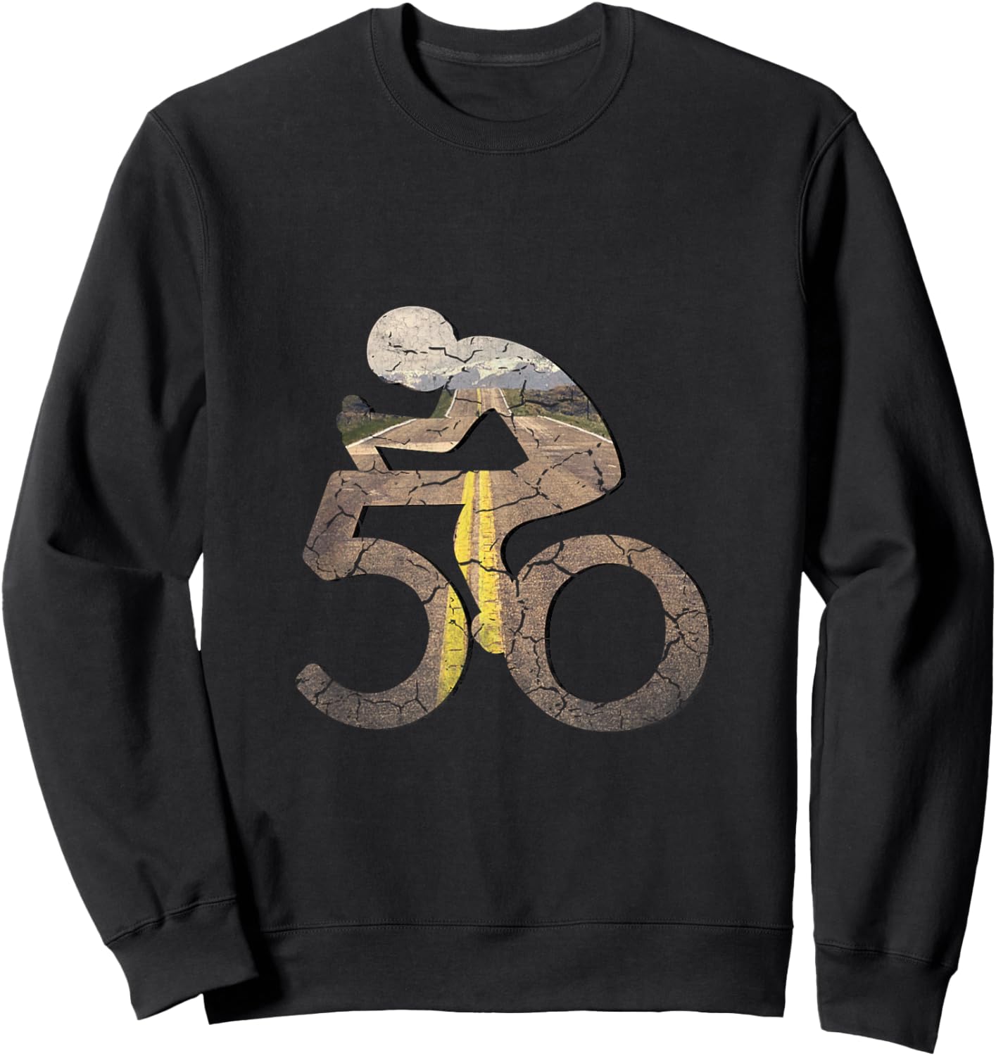 50th Birthday Cycle for Cyclist Tour Bike Lover Cycling Sweatshirt - Sweatshirt | Black