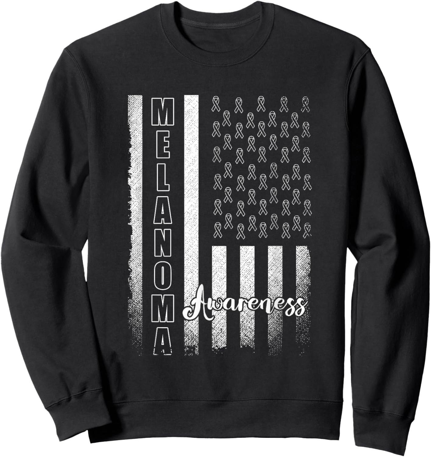 Melanoma Awareness Survivor Skin Cancer Sweatshirt - Sweatshirt | Black
