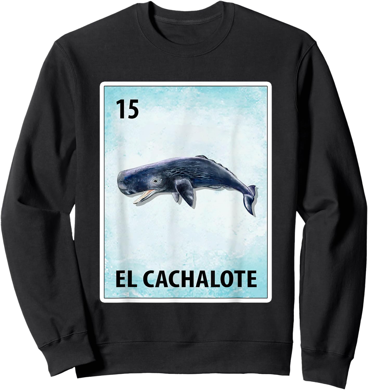 El Cachalote Mexican Sperm Whale Cards Sweatshirt - Sweatshirt | Black