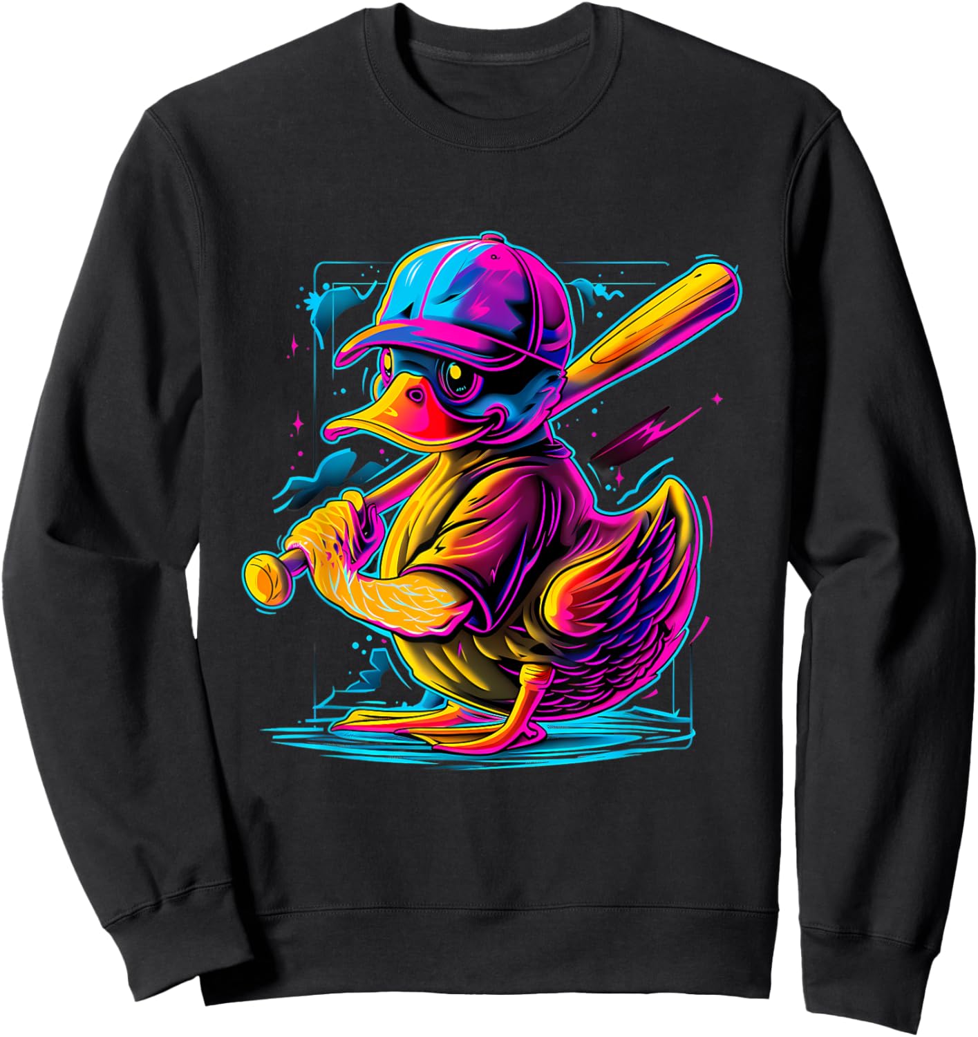 Rubber Duck Baseball Player Rubber Duck Lover Rubber Duckie Sweatshirt - Sweatshirt | Black