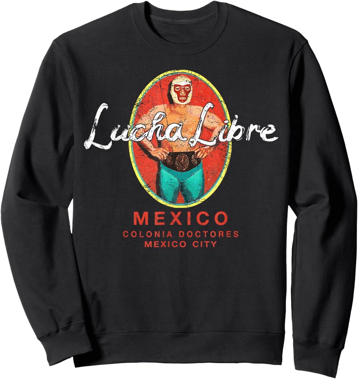Lucha Libre Wrestling Vintage Luchador Wrestler Retro Small Sweatshirt - Sweatshirt | Black