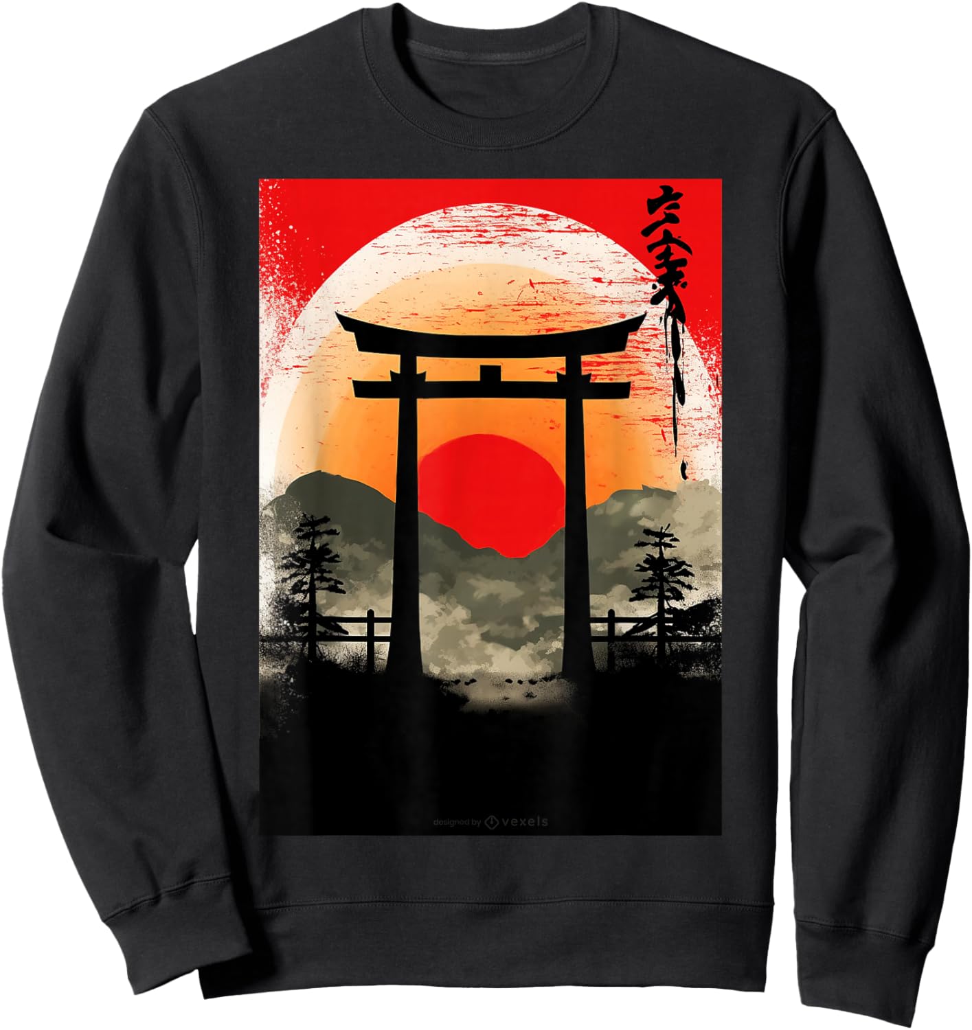 Japanese Tori Gate Sweatshirt - Sweatshirt | Black