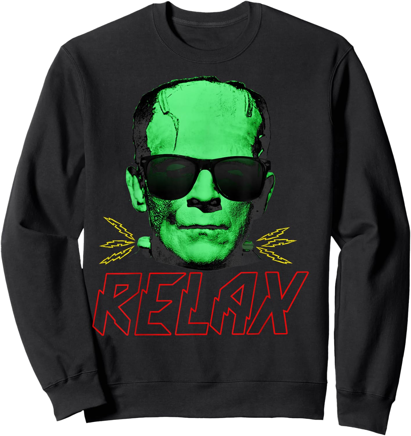 Universal Monsters Frankenstein Relax Sweatshirt - Sweatshirt | Black